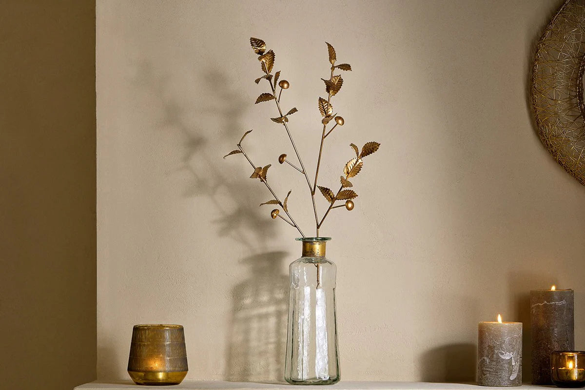 San Stem Foliage - Antique Brass