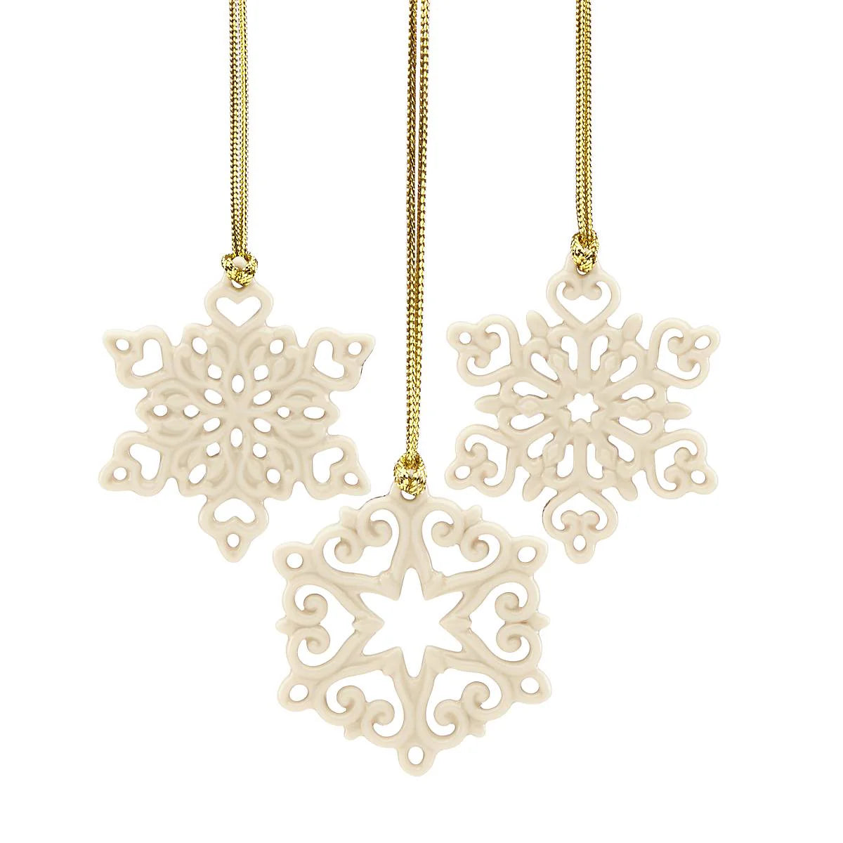Mini Snowflake 3-Piece Ornament Set
