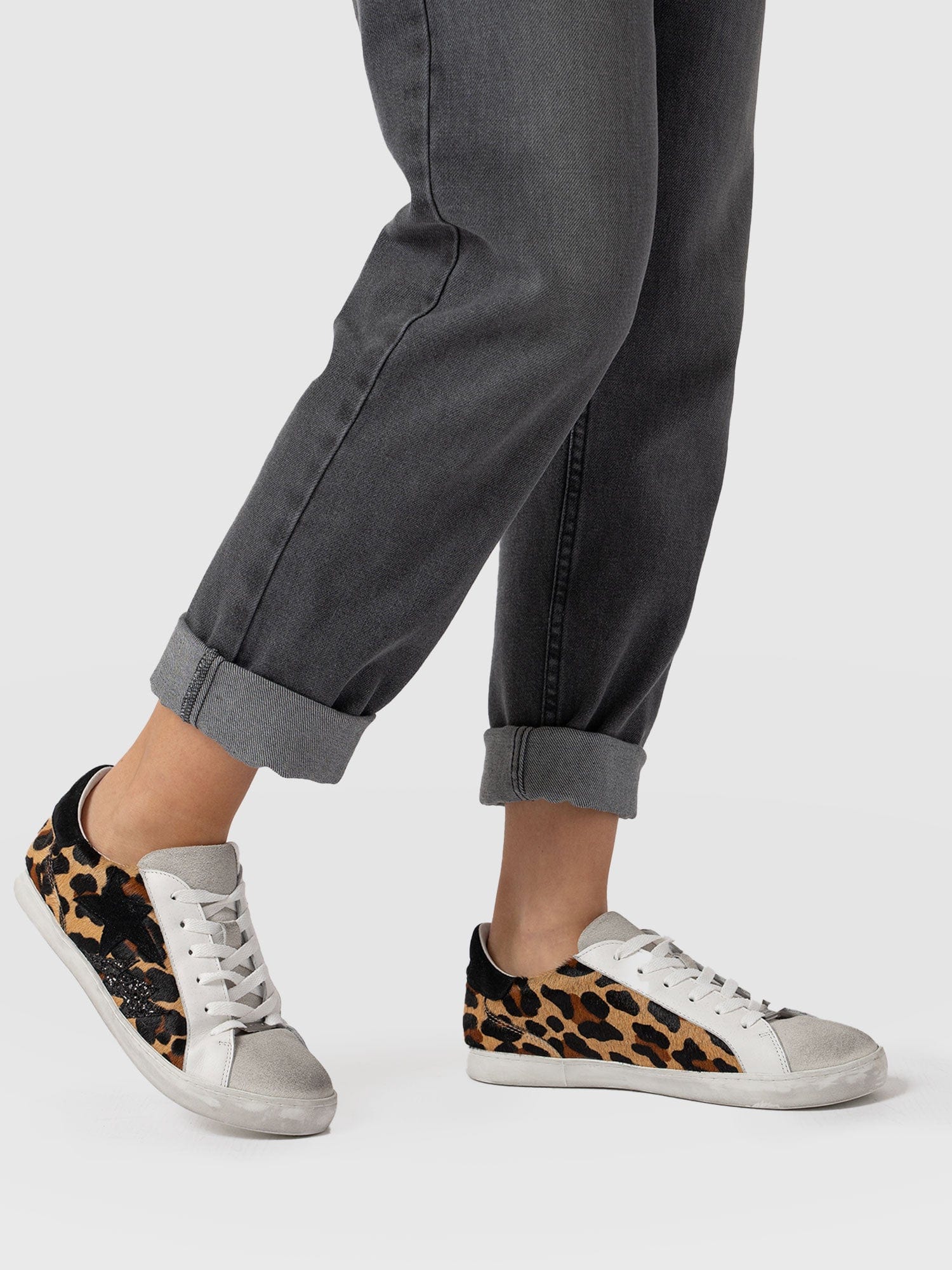 Spitalfields Sneaker - Leopard/ Star