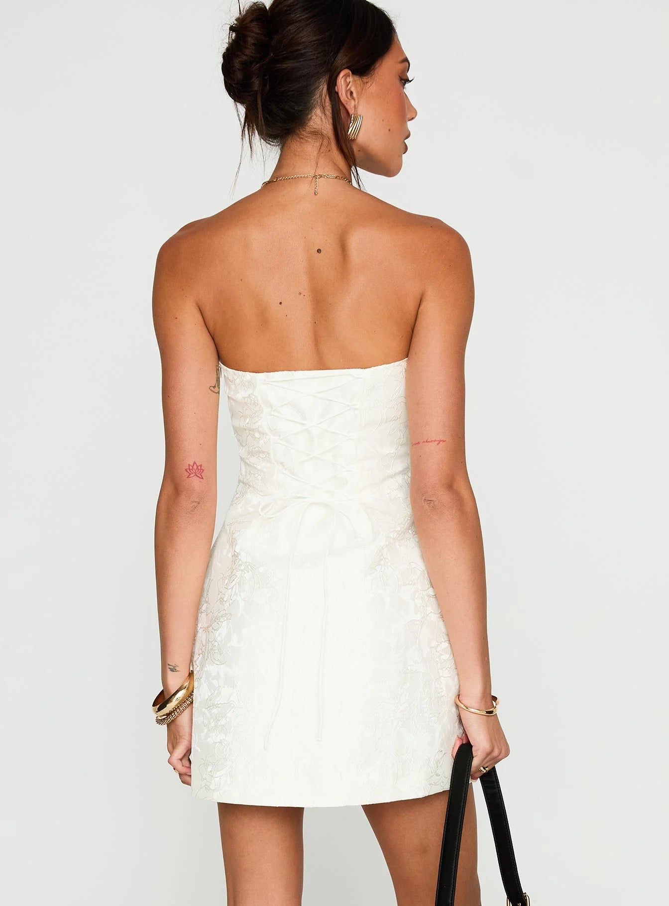 Heaven Sent Strapless Mini Dress White