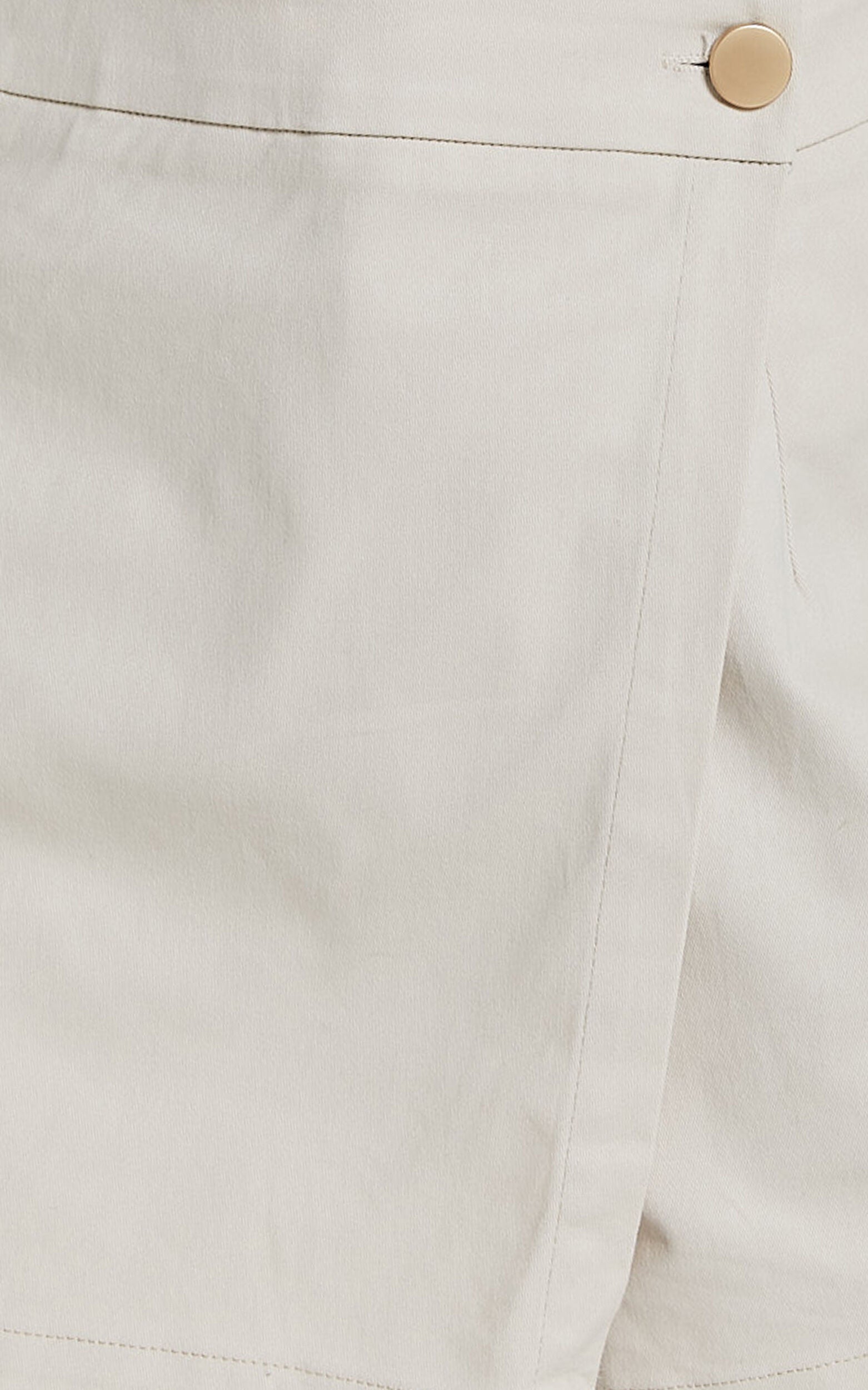 Gerry Skort - Twill Wrap Front Skort in Oyster