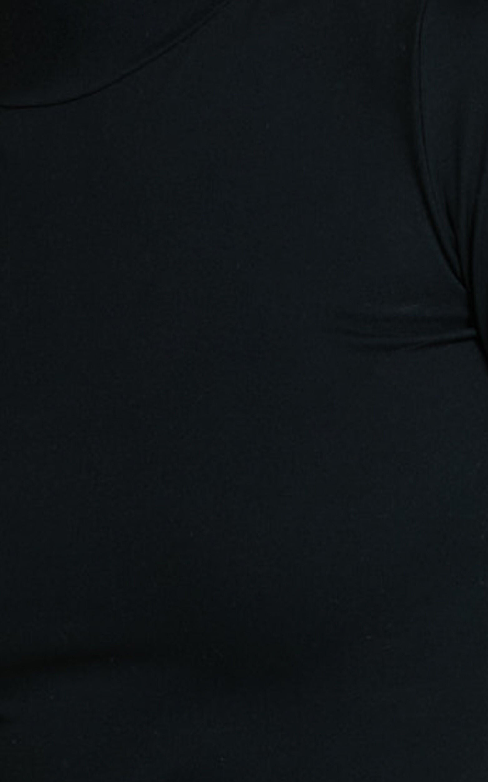 Elmira Bodysuit - Long Sleeve High Neck Bodysuit in Black