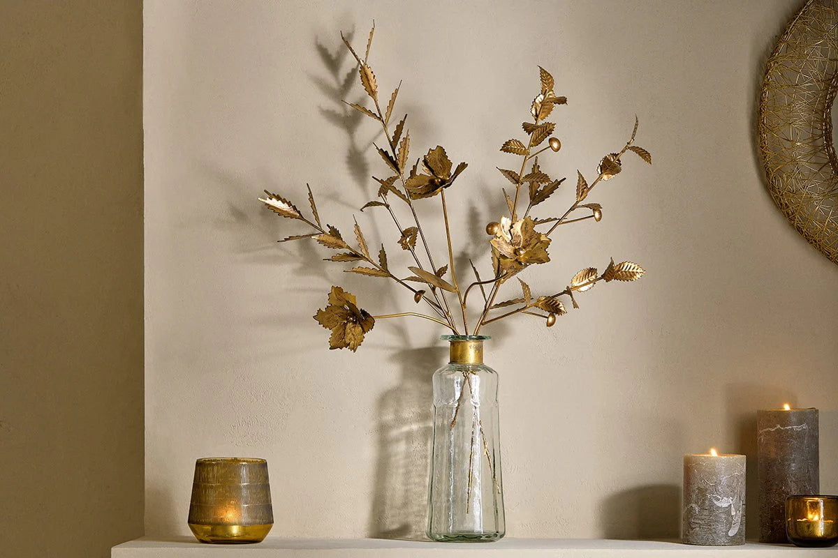 San Stem Foliage - Antique Brass