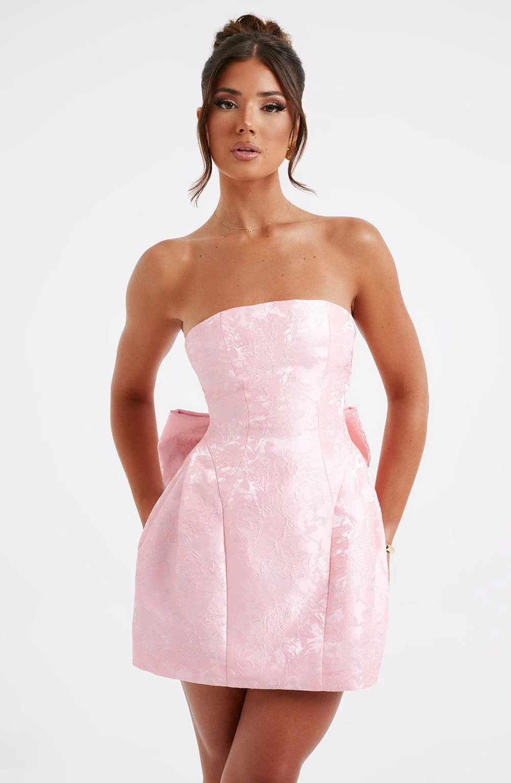 Elenora Mini Dress - BLUSH/IVORY