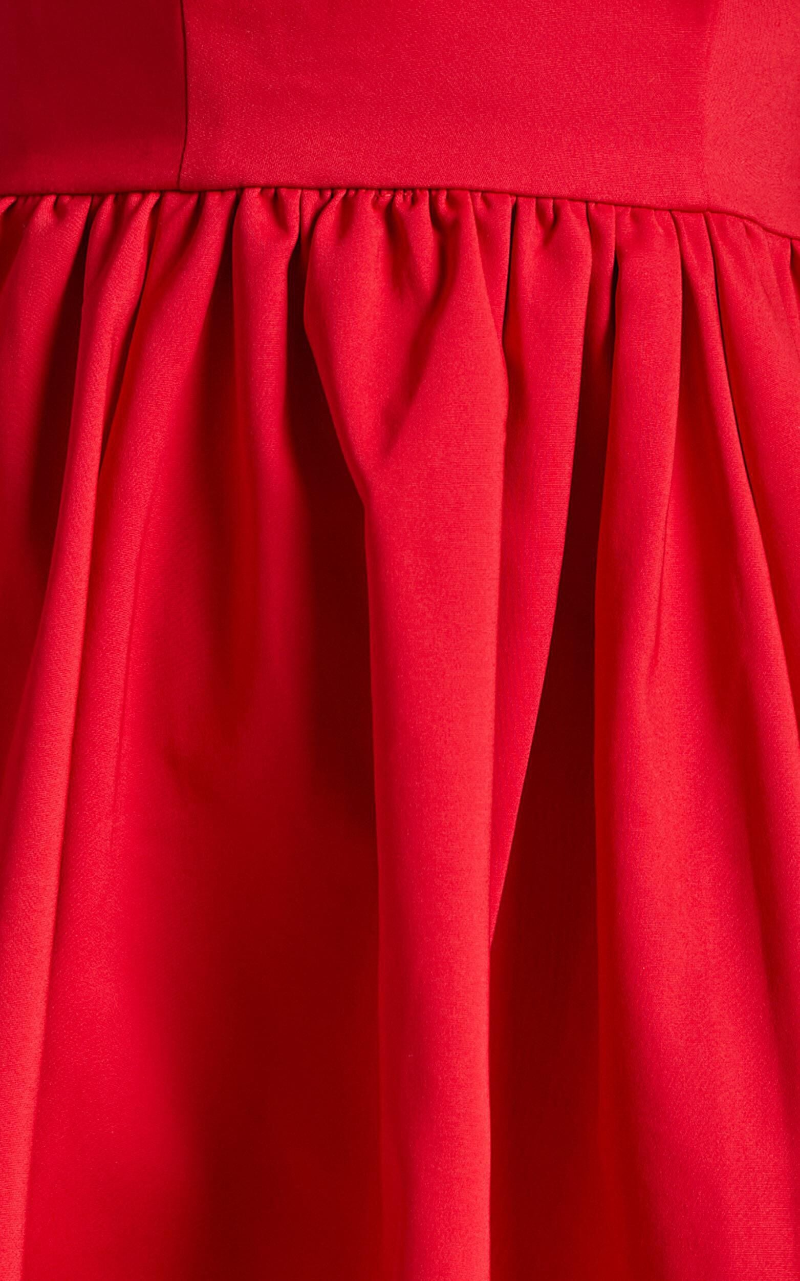 You Got Nothing To Prove Mini Dress - Strappy A-line Dress in Red