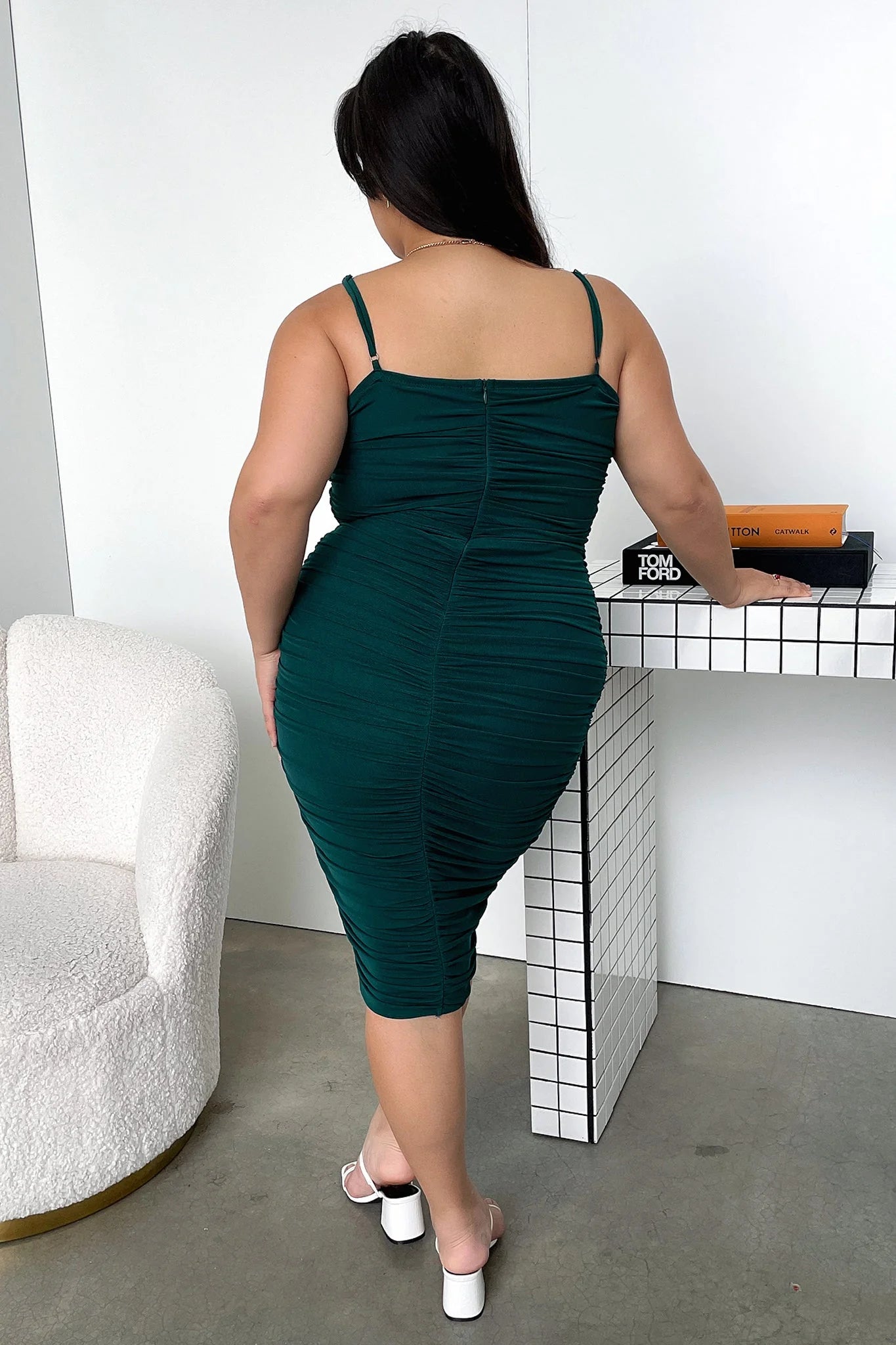 Zena Midi Dress - Emerald