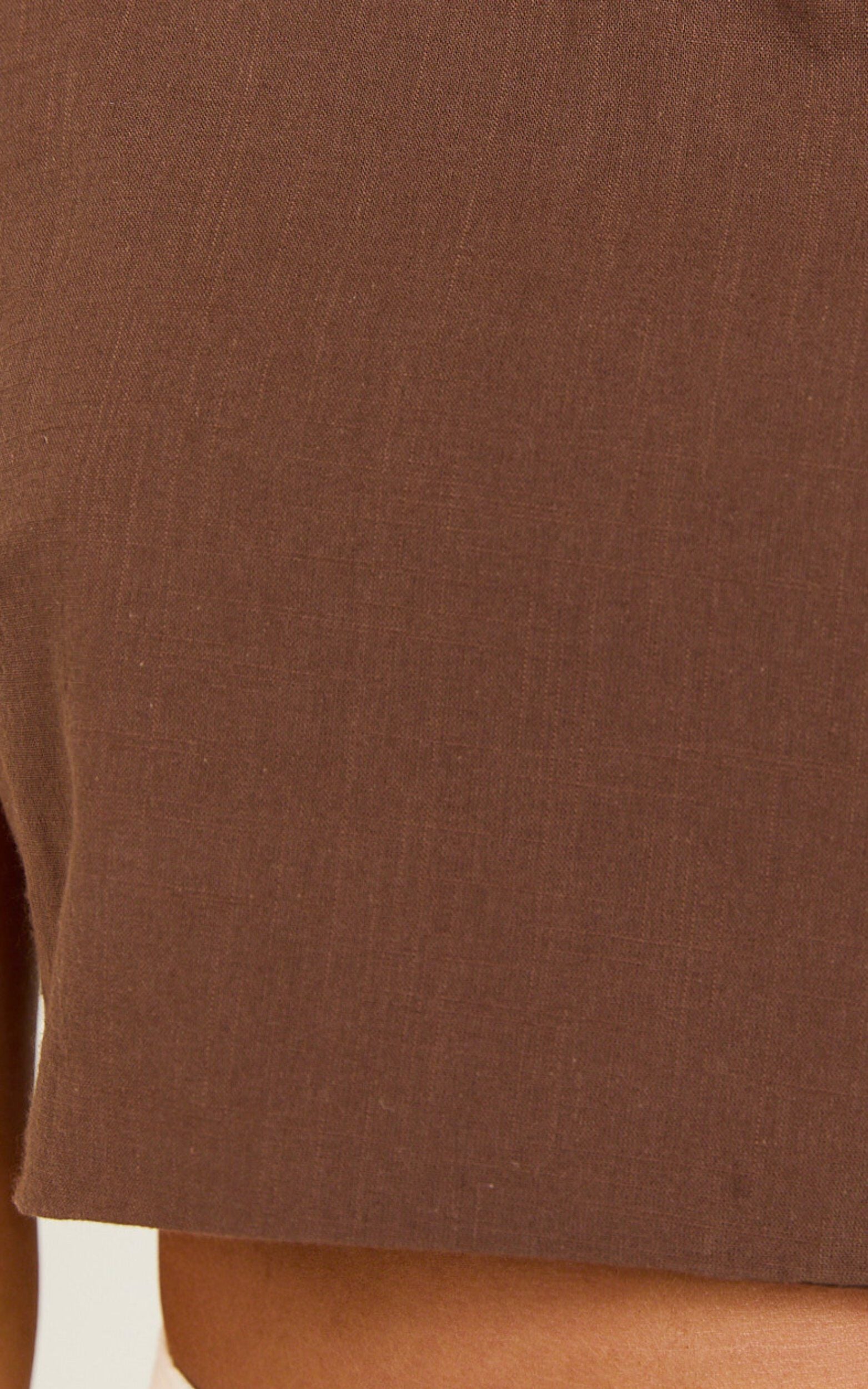 Loxley Top - Tie Up Top in Chocolate