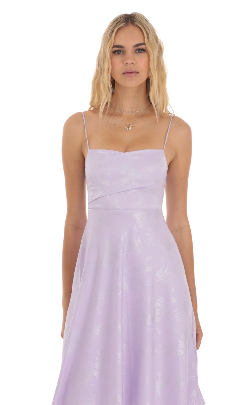 Finnian Jacquard Dress in Lavender