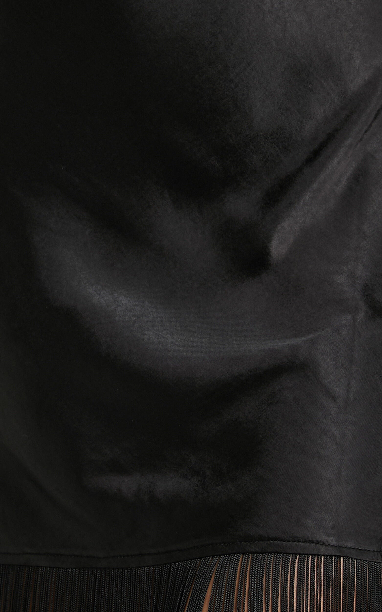 Eiren Midi Dress - Corset Bodice Fringe Detail Dress in Black