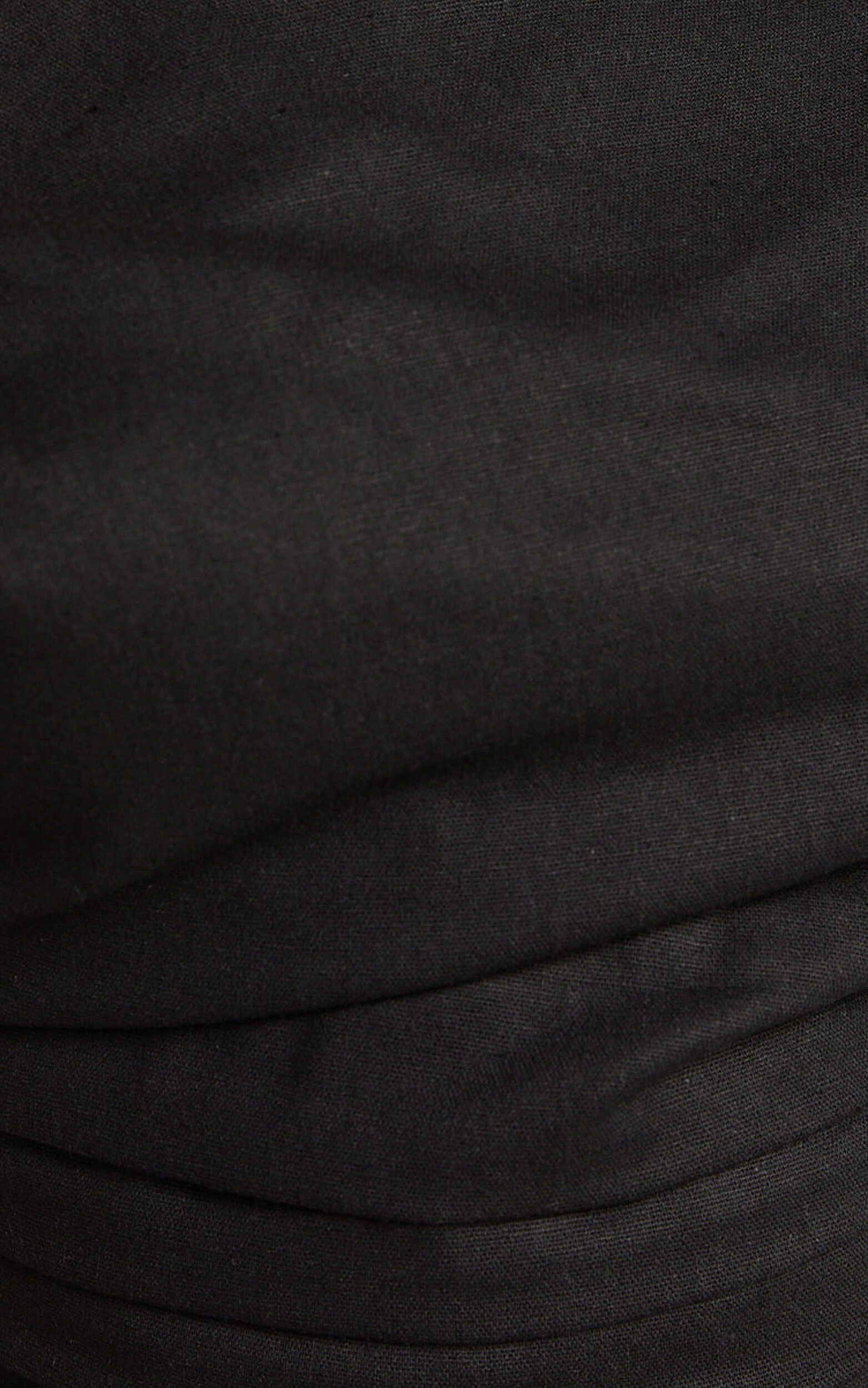 Ivy Top - Linen Off Shoulder Tie Top in Black