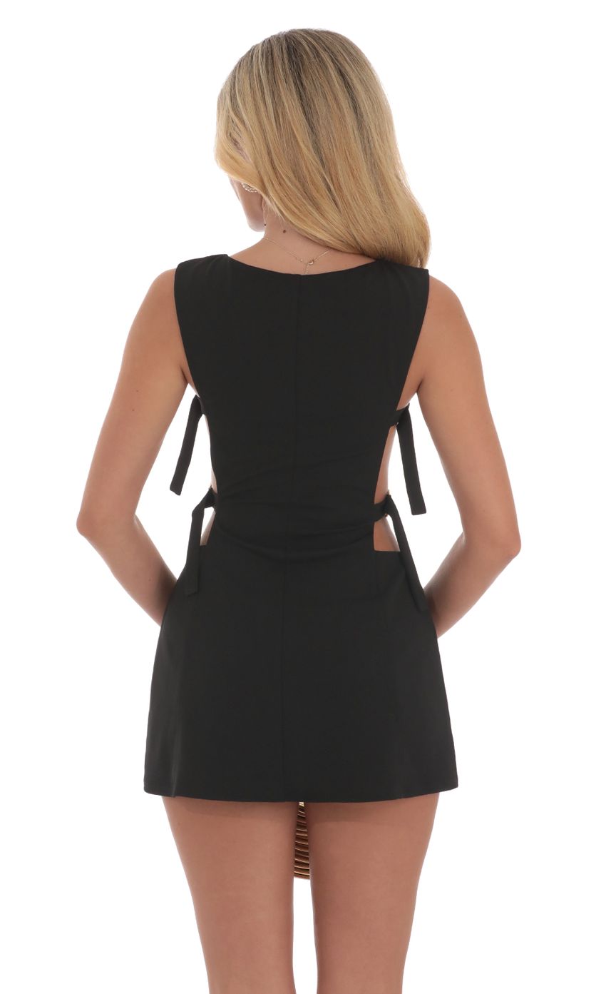Buckle Cutout Dress in Black