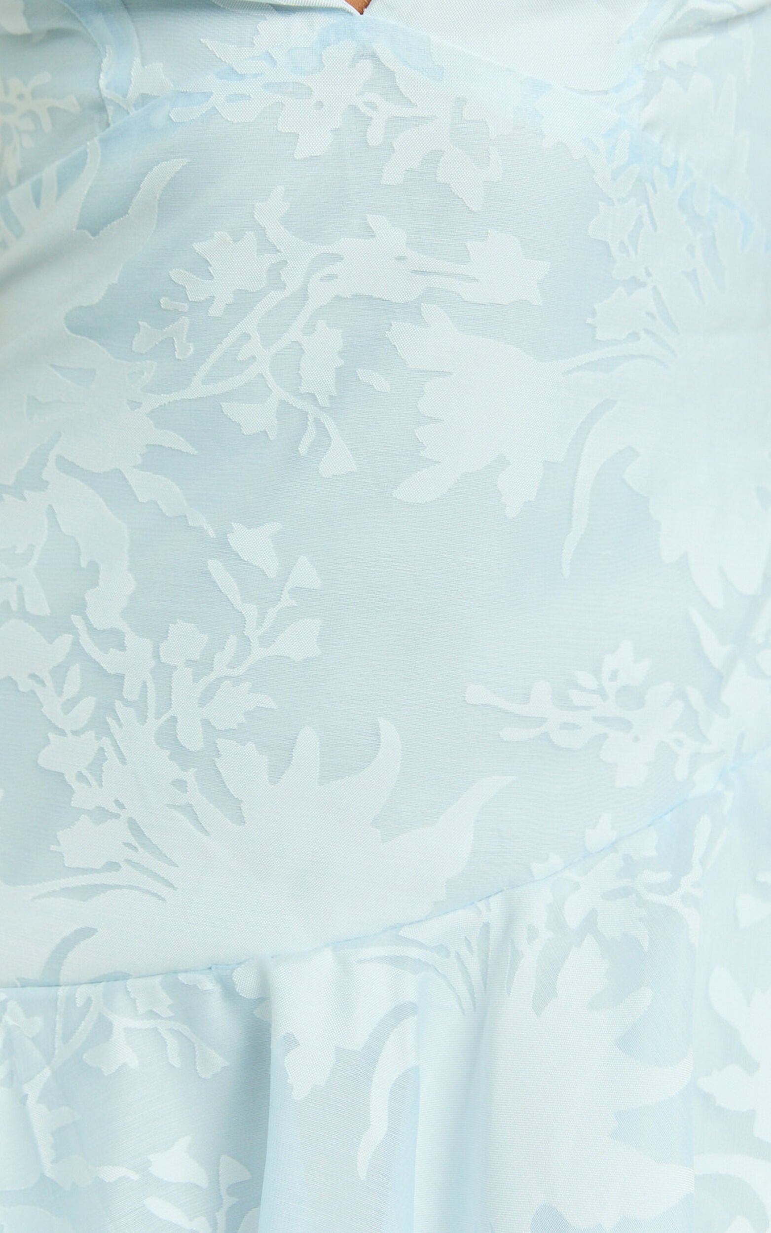 Eva Midi Dress - Deep V Neck Sleeveless Layered Dress in Blue