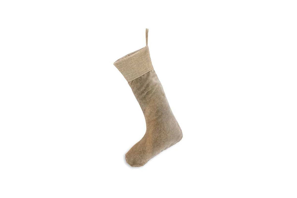 Karru Cotton Velvet Stocking - Light Grey