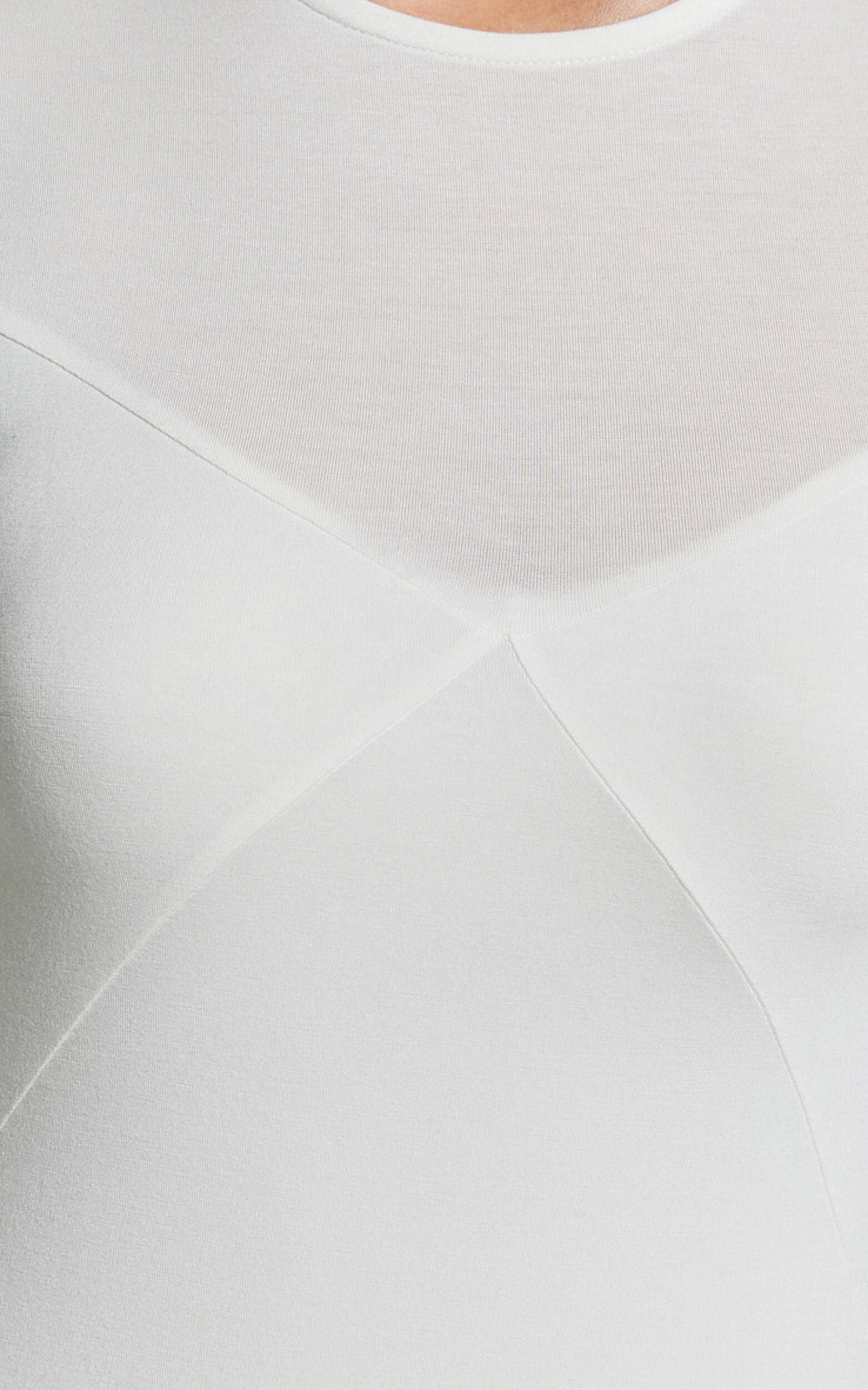 Kerryn Bodysuit - Long Sleeve Marl Cross Front Bodysuit in Ivory