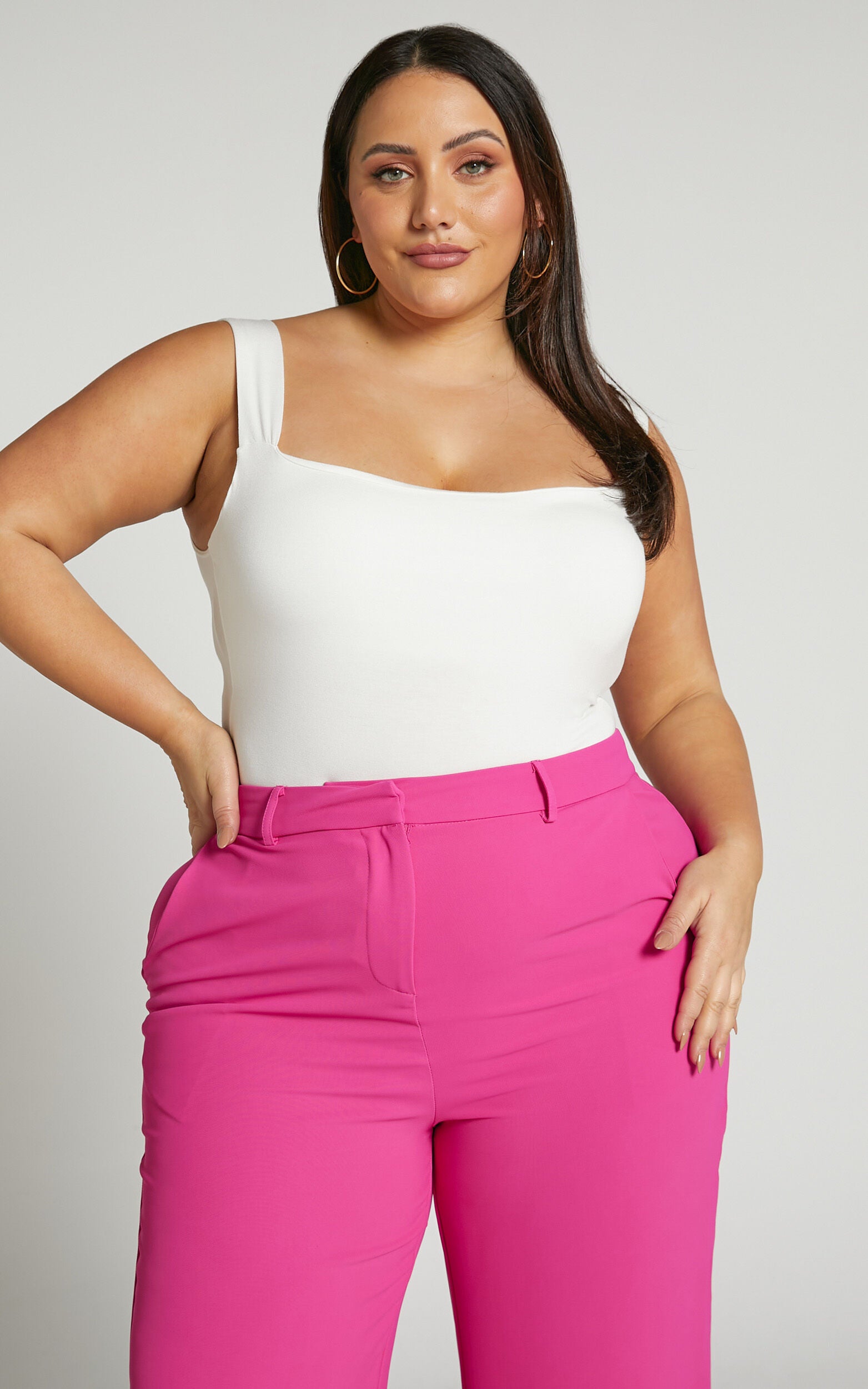 Off My Back Bodysuit - Square Neck Bodysuit in White