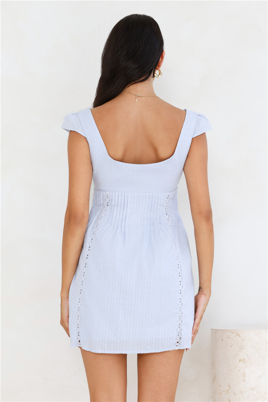 Oak Tree Mini Dress Blue