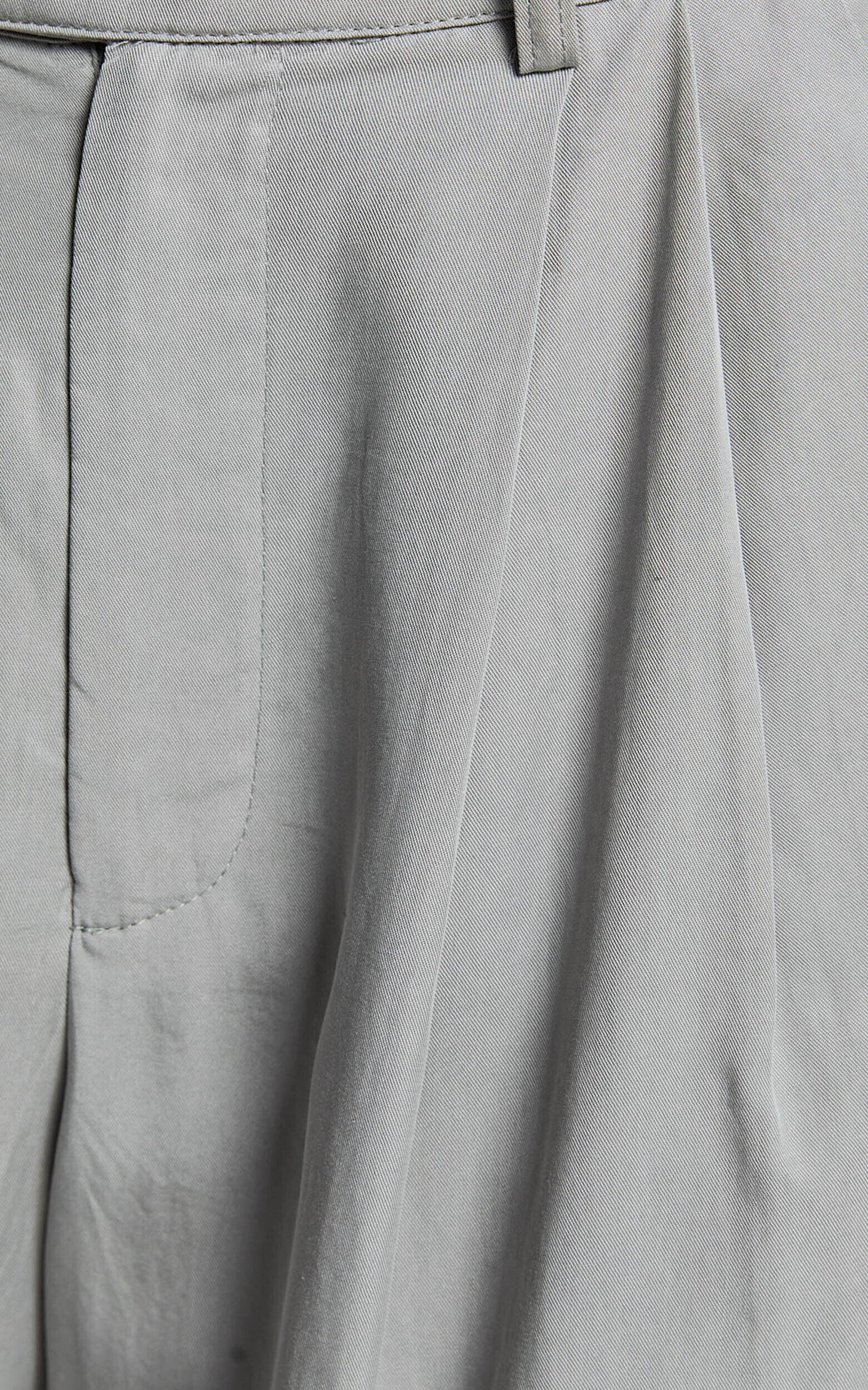 Clarke Pants - High Waist Wide Leg Pants in Grey