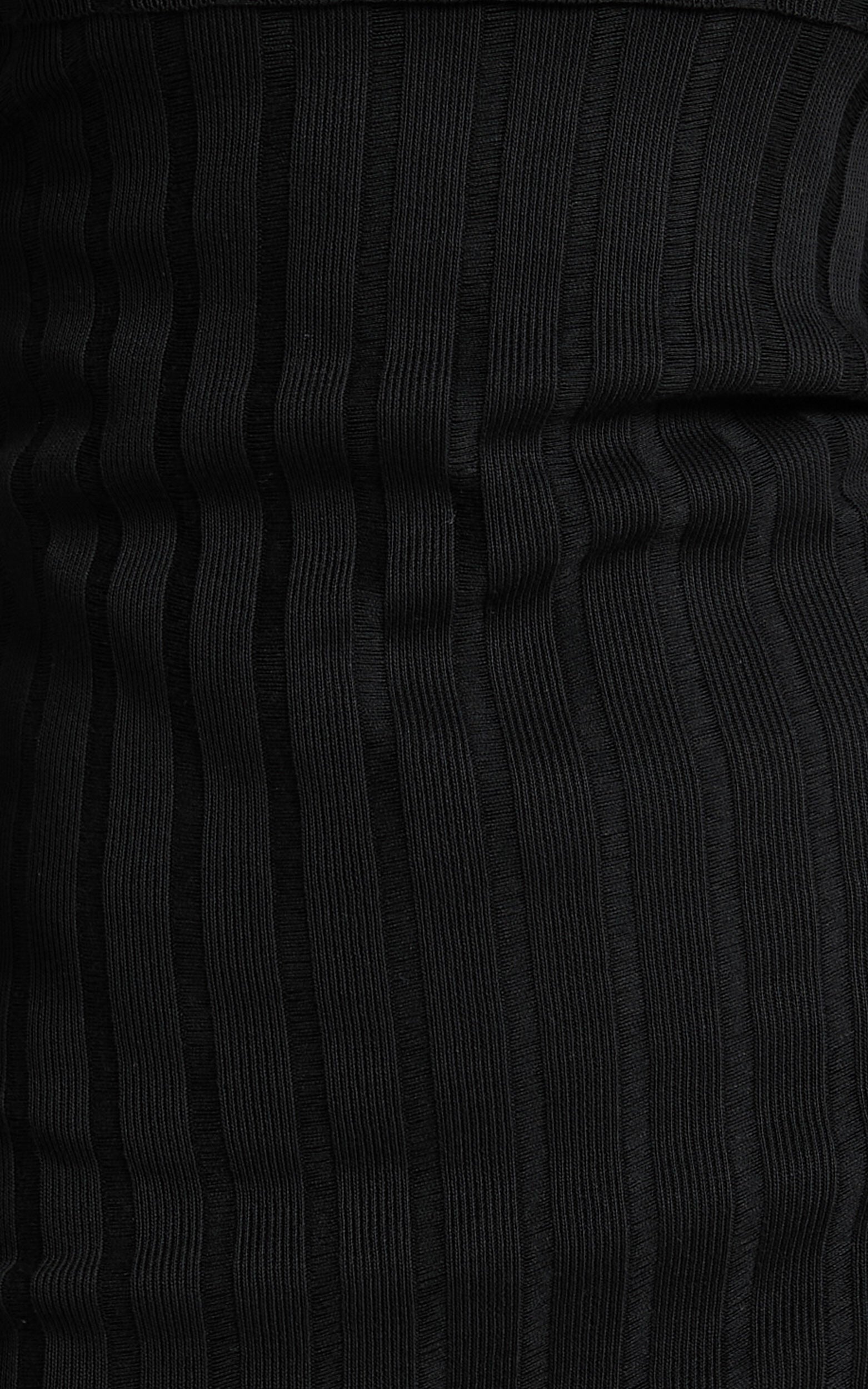 Kailah Off the Shoulder Knit Mini Dress in Black