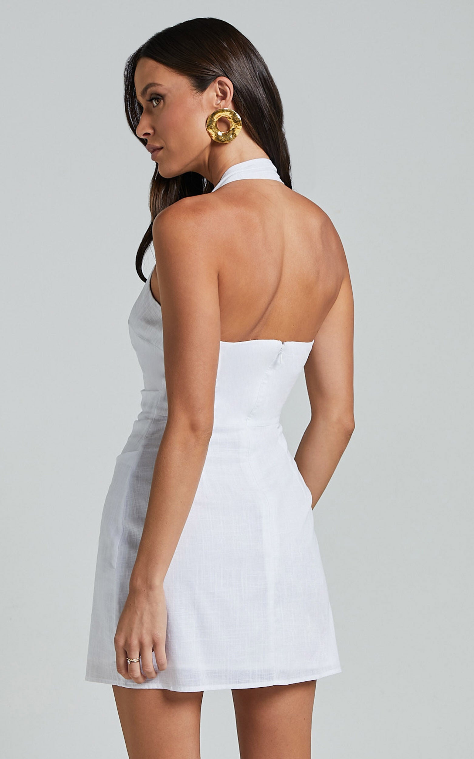 Runaway The Label - Aristi Mini Linen Dress in White