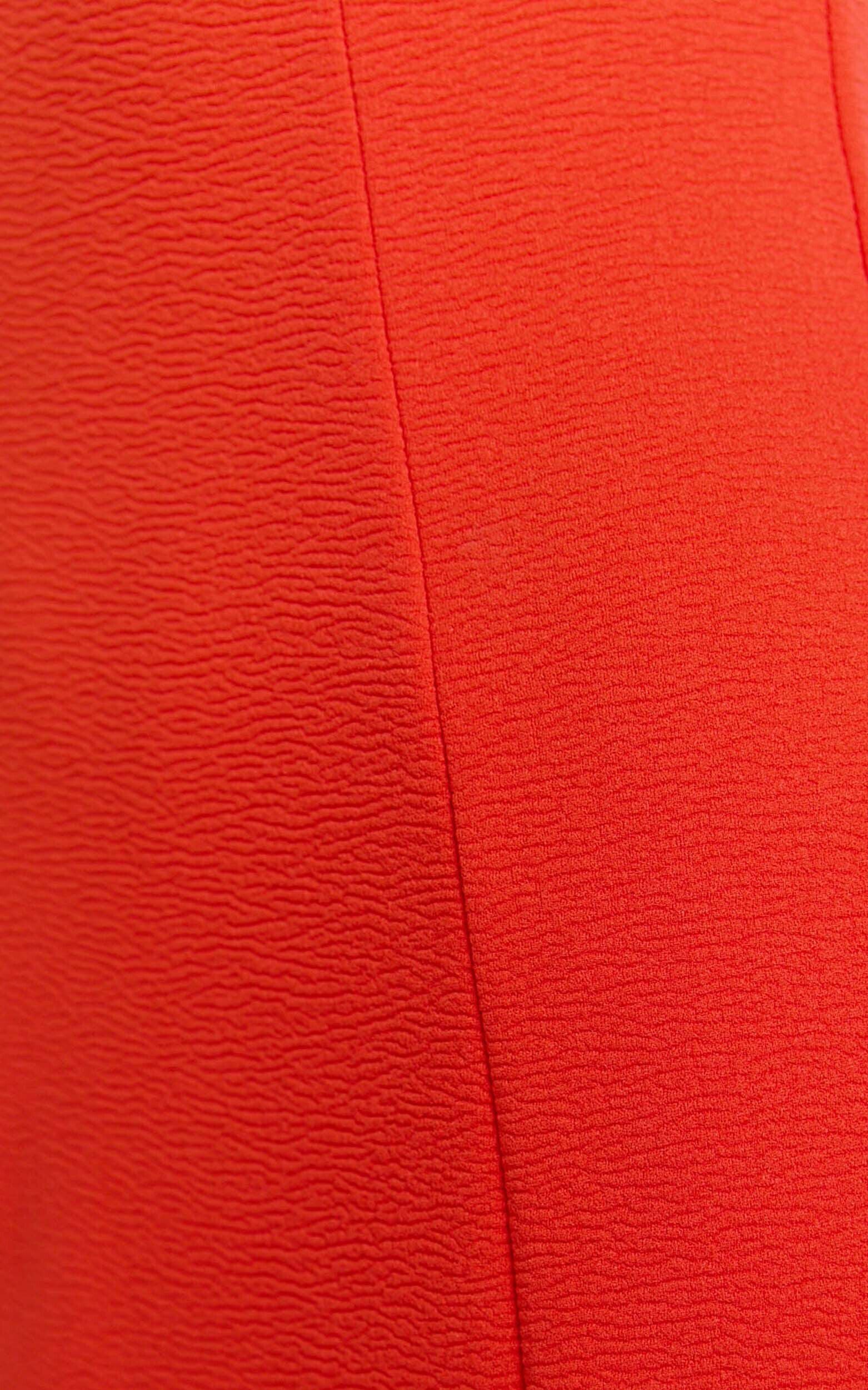 Joel Midi Dress - Halter Sweetheart Neckline Bodycon Dress in Orange