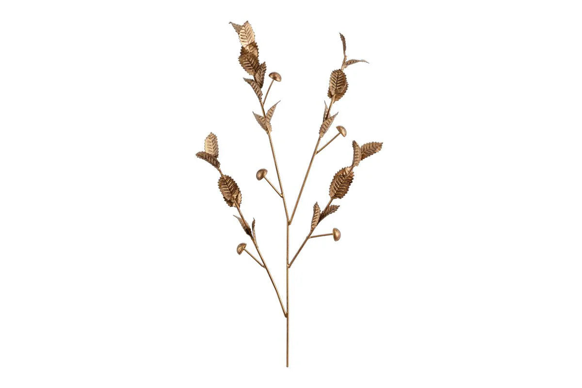 San Stem Foliage - Antique Brass