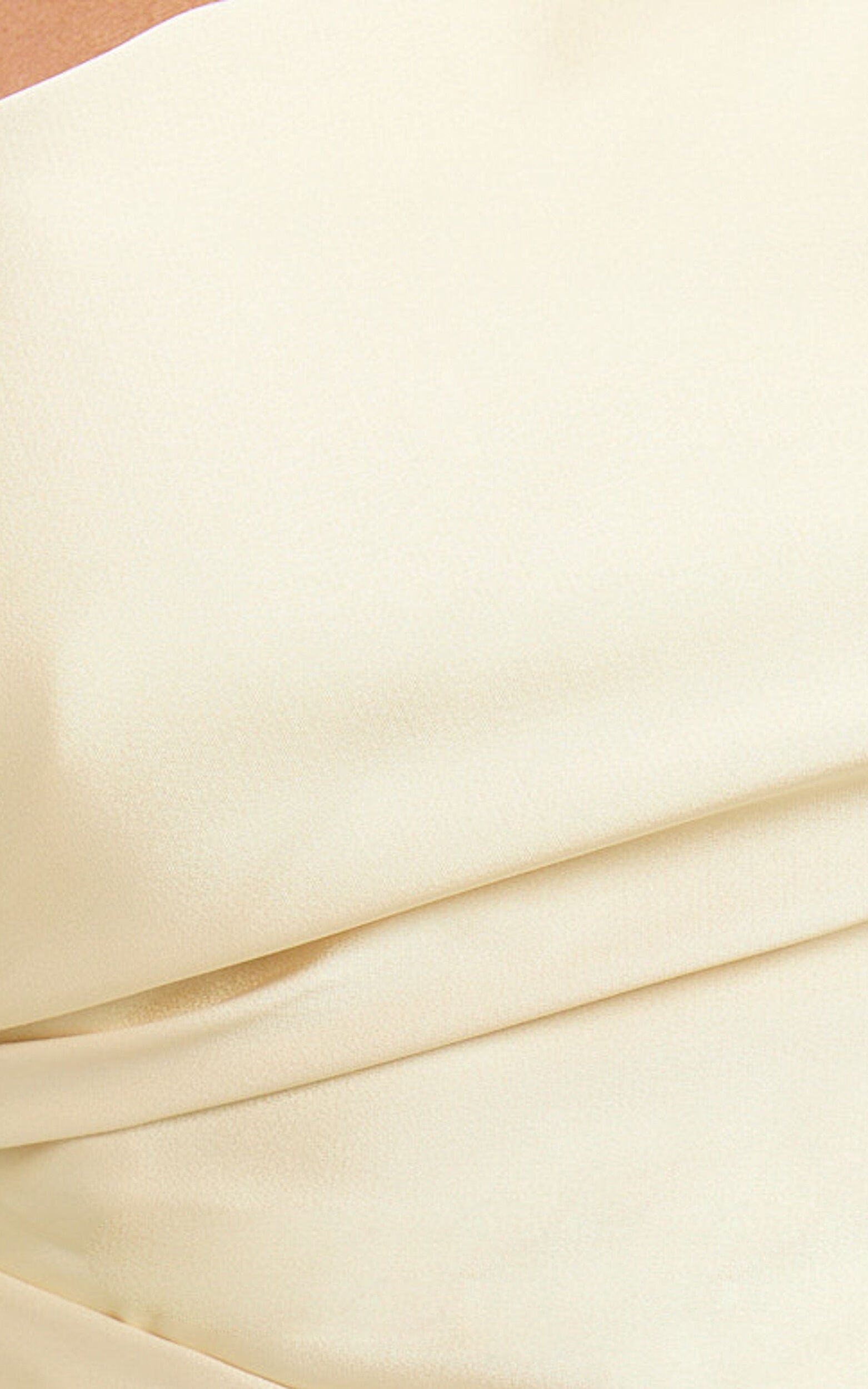 Regina Midi Dress - One Shoulder Cut Out Side Detail  Dress in Butter