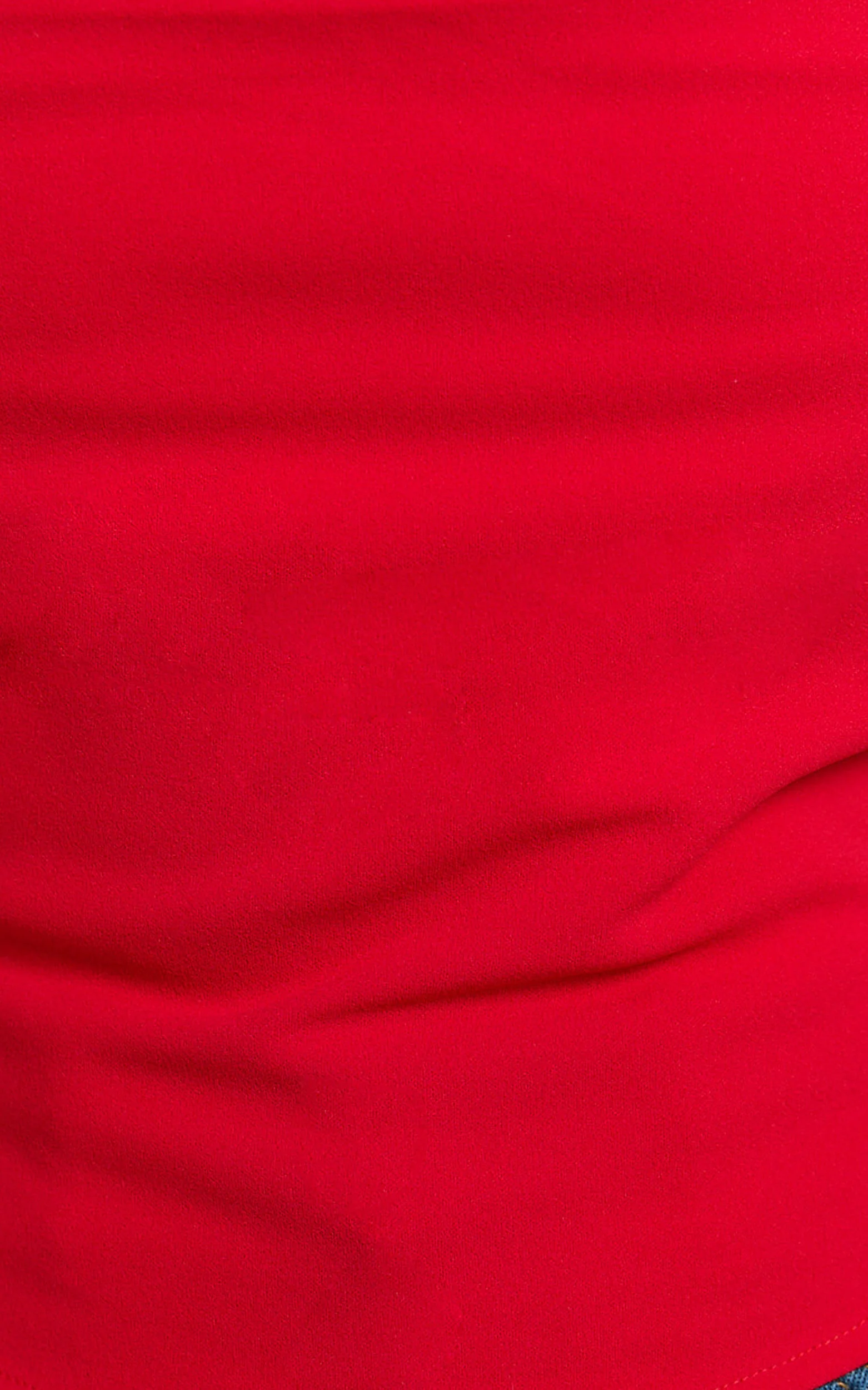 Donna Top - Cowl Neck Corset Top in Red