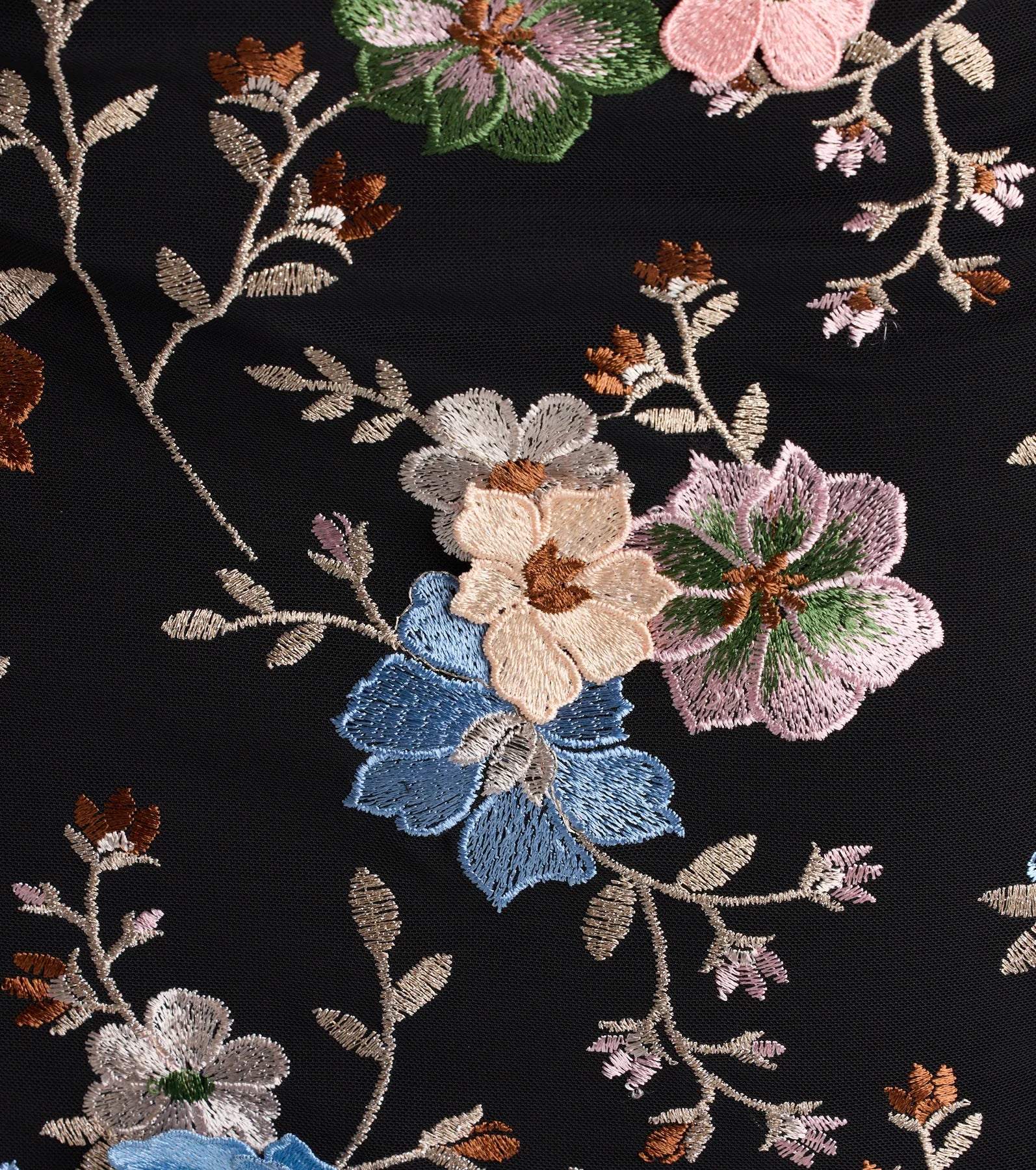 Flowery Dream Floral Embroidered A-Line Mini Dress