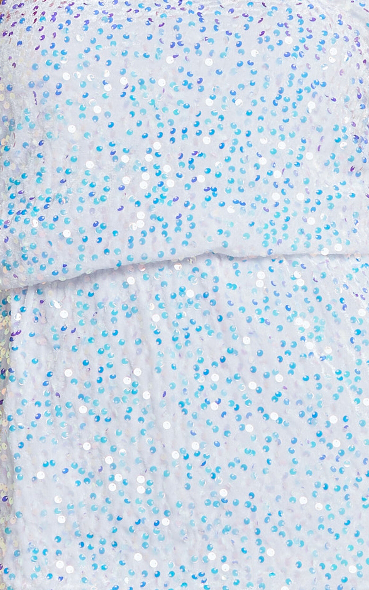 Lucy Mini Dress - One Shoulder Sequin Mini Dress in White