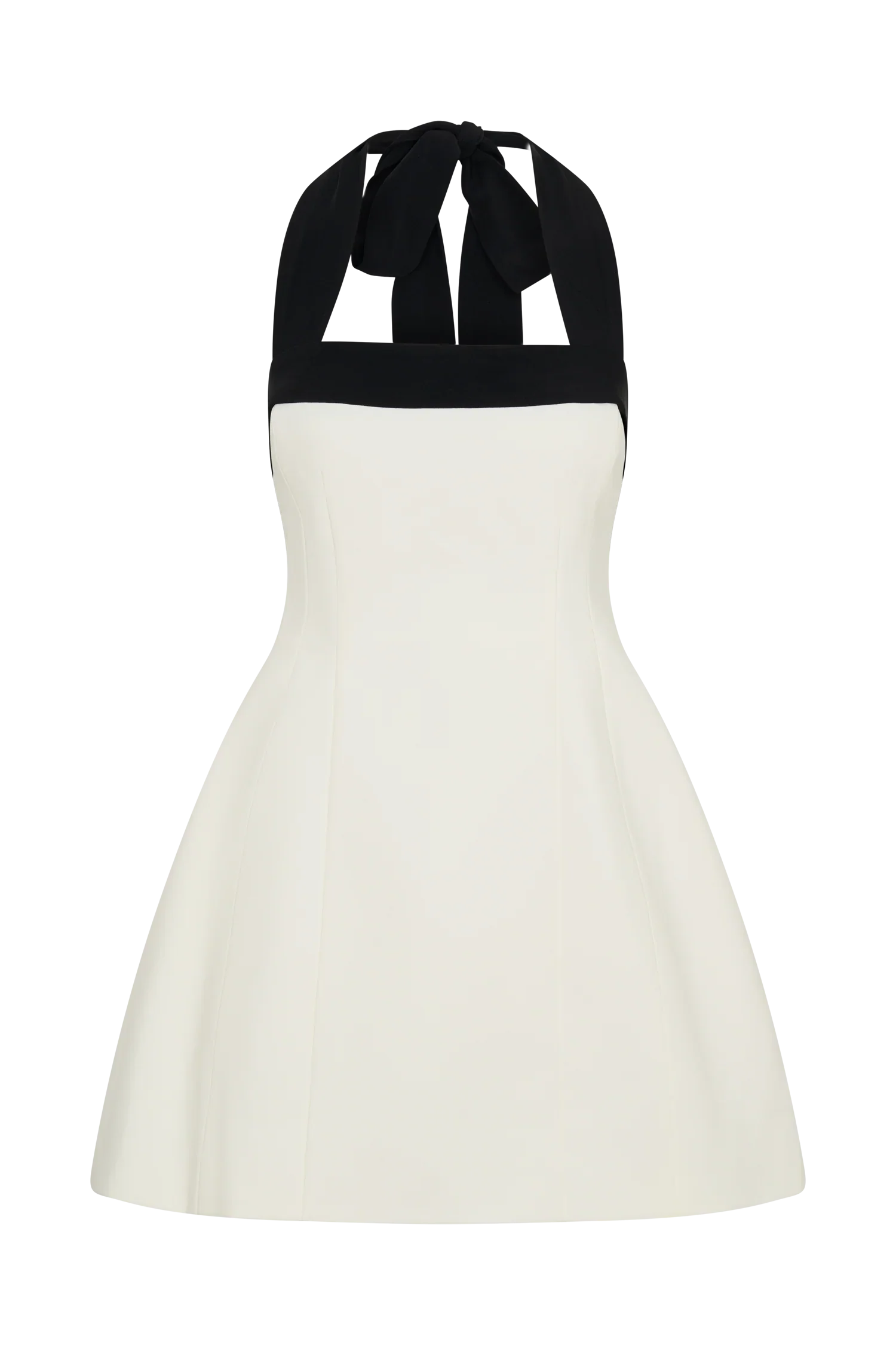 Cara Contrast Suiting Mini Dress - Black/White