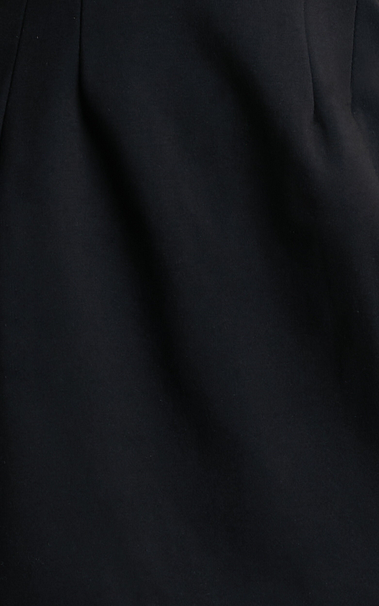 Arabella Mini Dress - Strapless Diamante Trim Structured Dress in Black