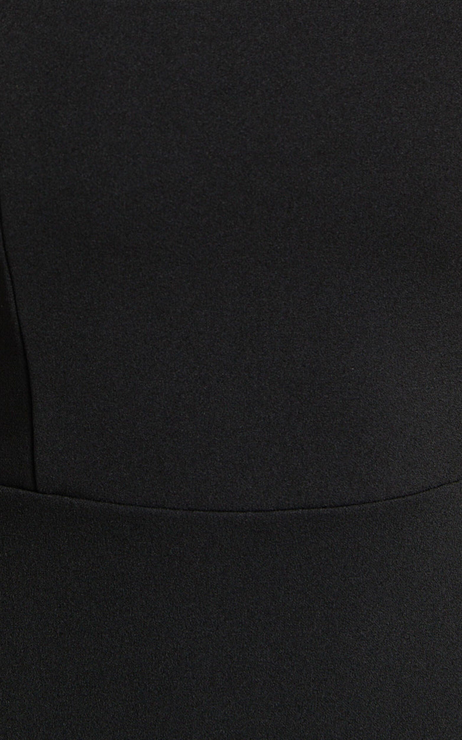 Salome Midi Dress - Halter Neck Column Dress in Black