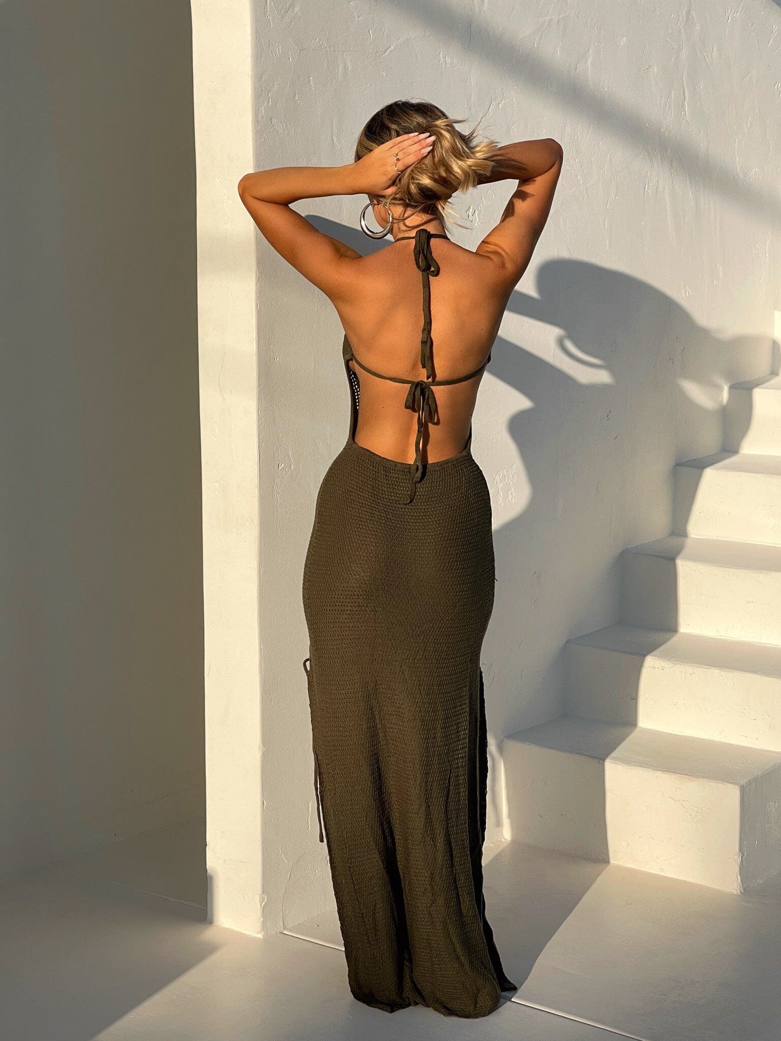 Isra Maxi Dress Khaki