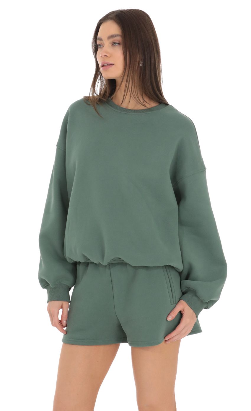 Fleece Jumper in Hunter