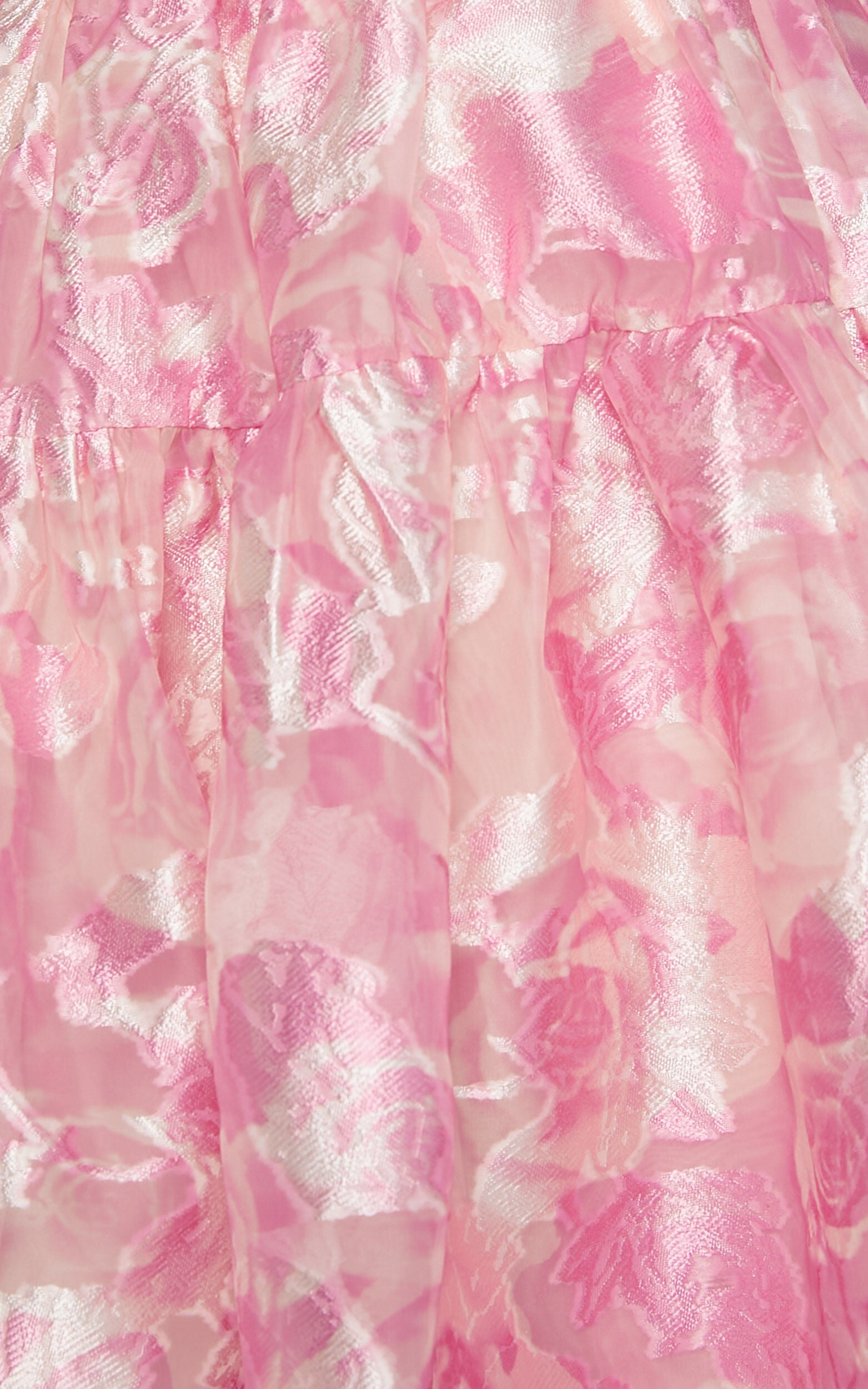 Lettie Mini Dress - Strapless Tiered Hem Dress in Pink