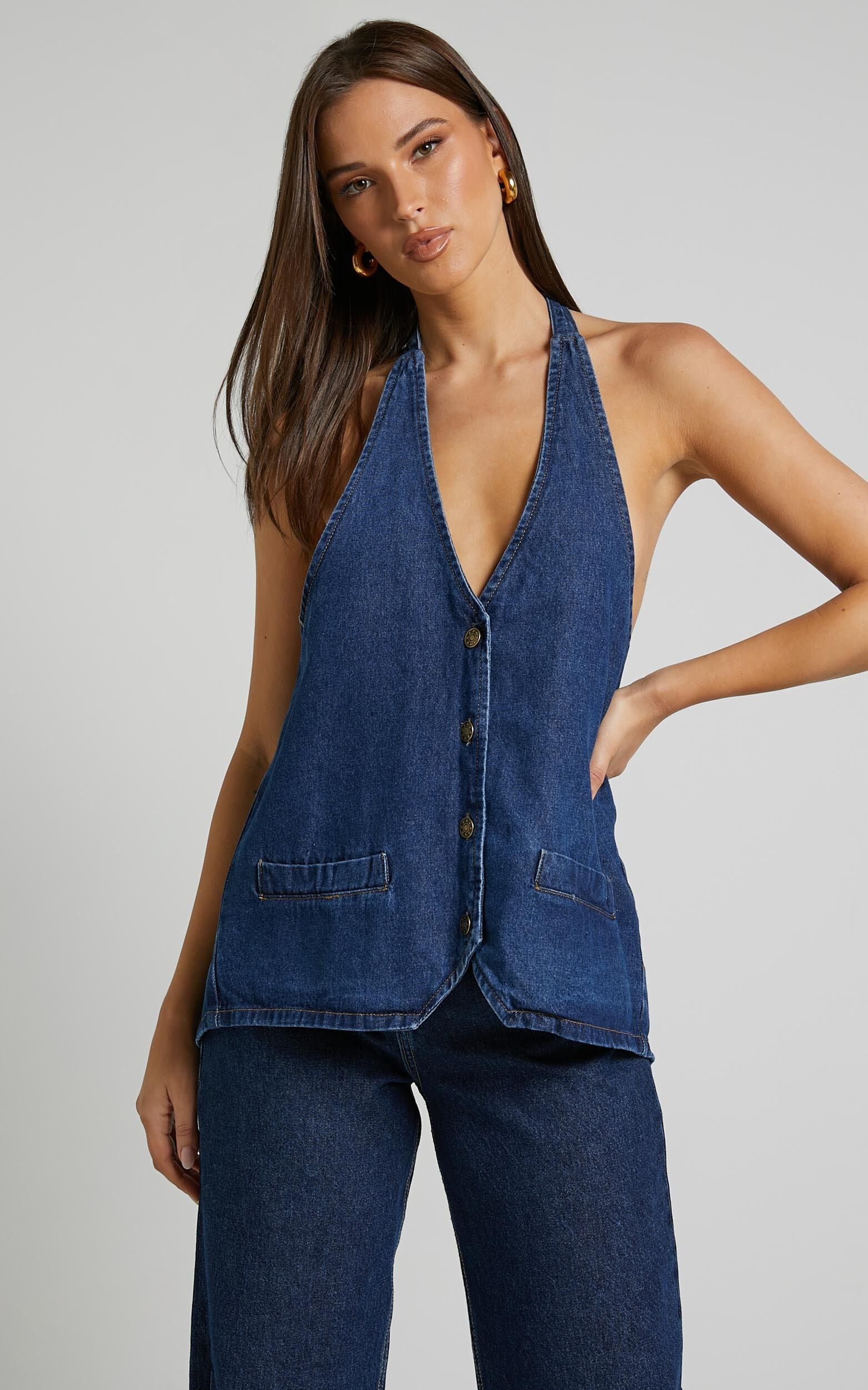 Lioness - Hills Halter in Dark Denim