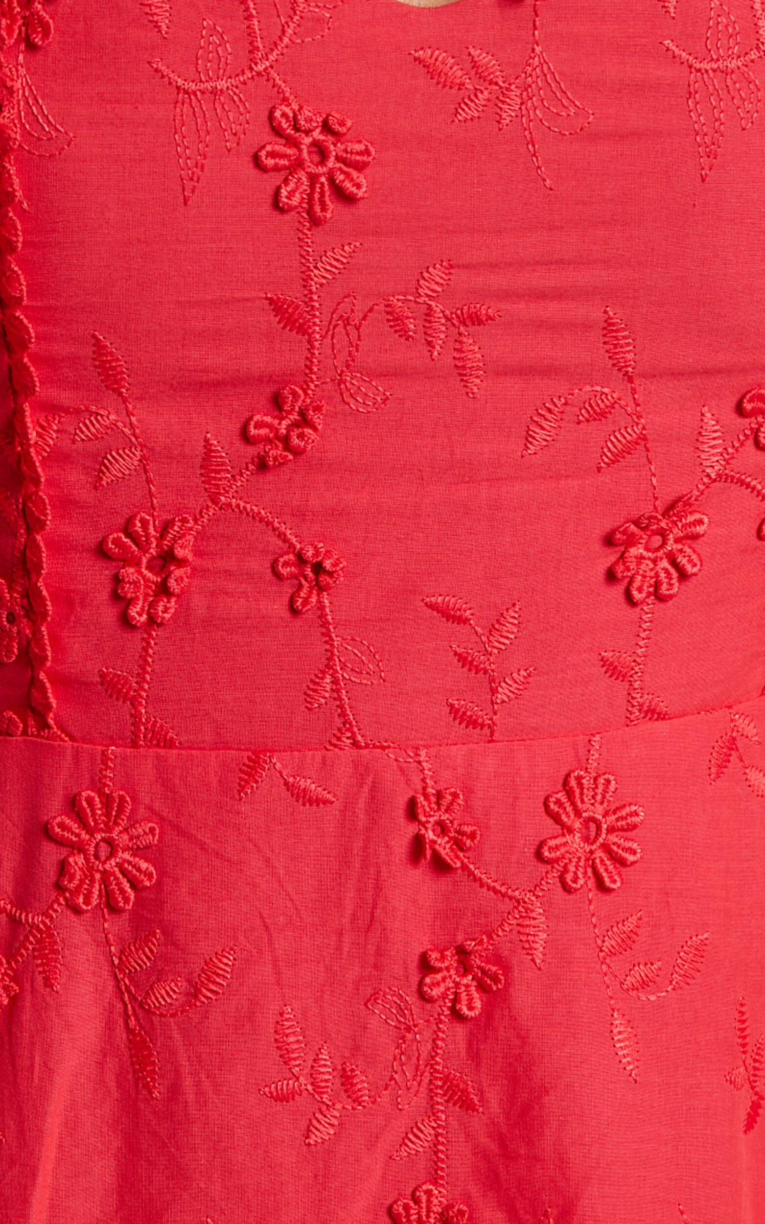 Fancy A Spritz Mini Dress - Square Neck Dress in Red