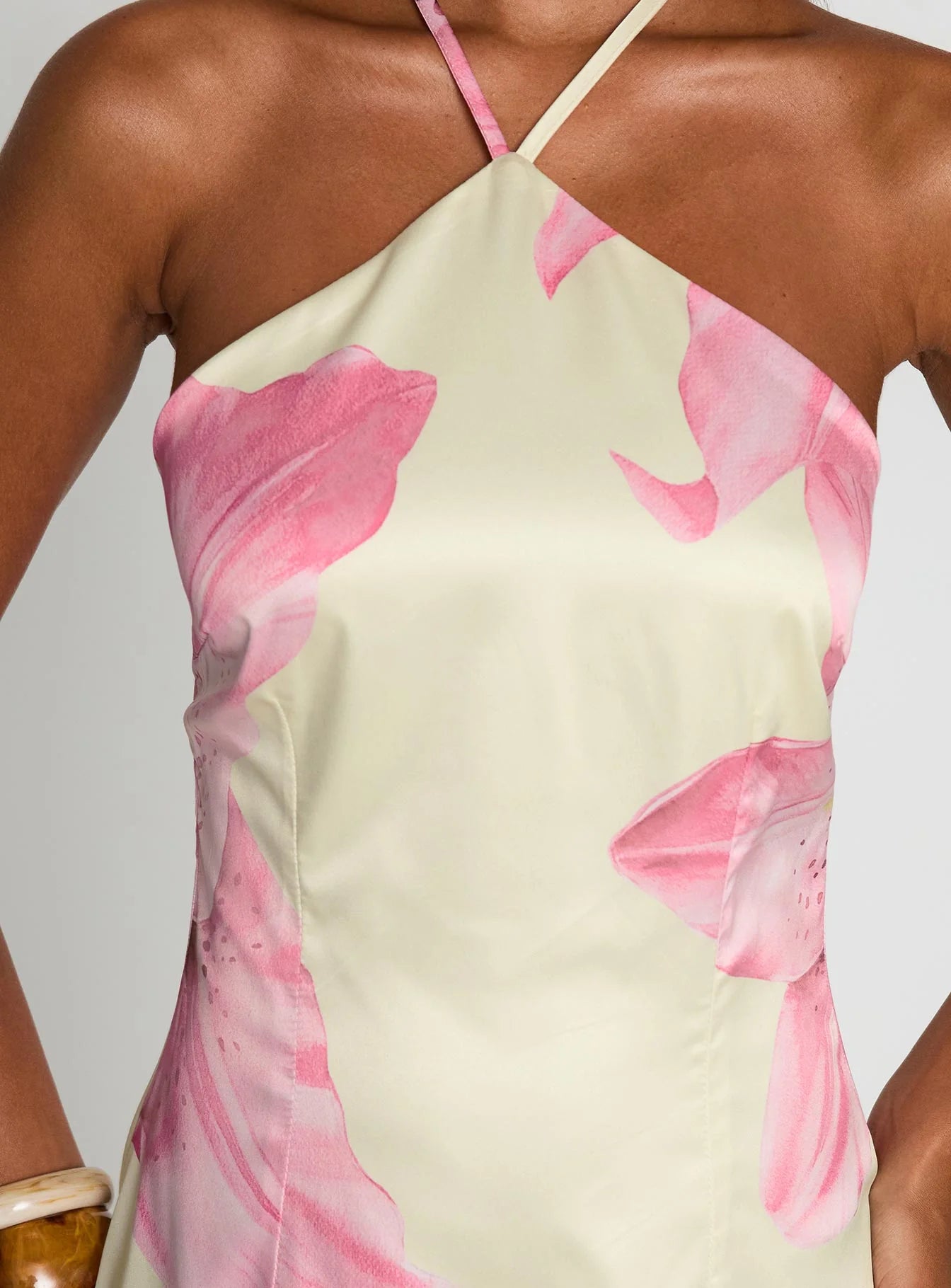 Gardens Of Eden Halter Mini Dress Multi