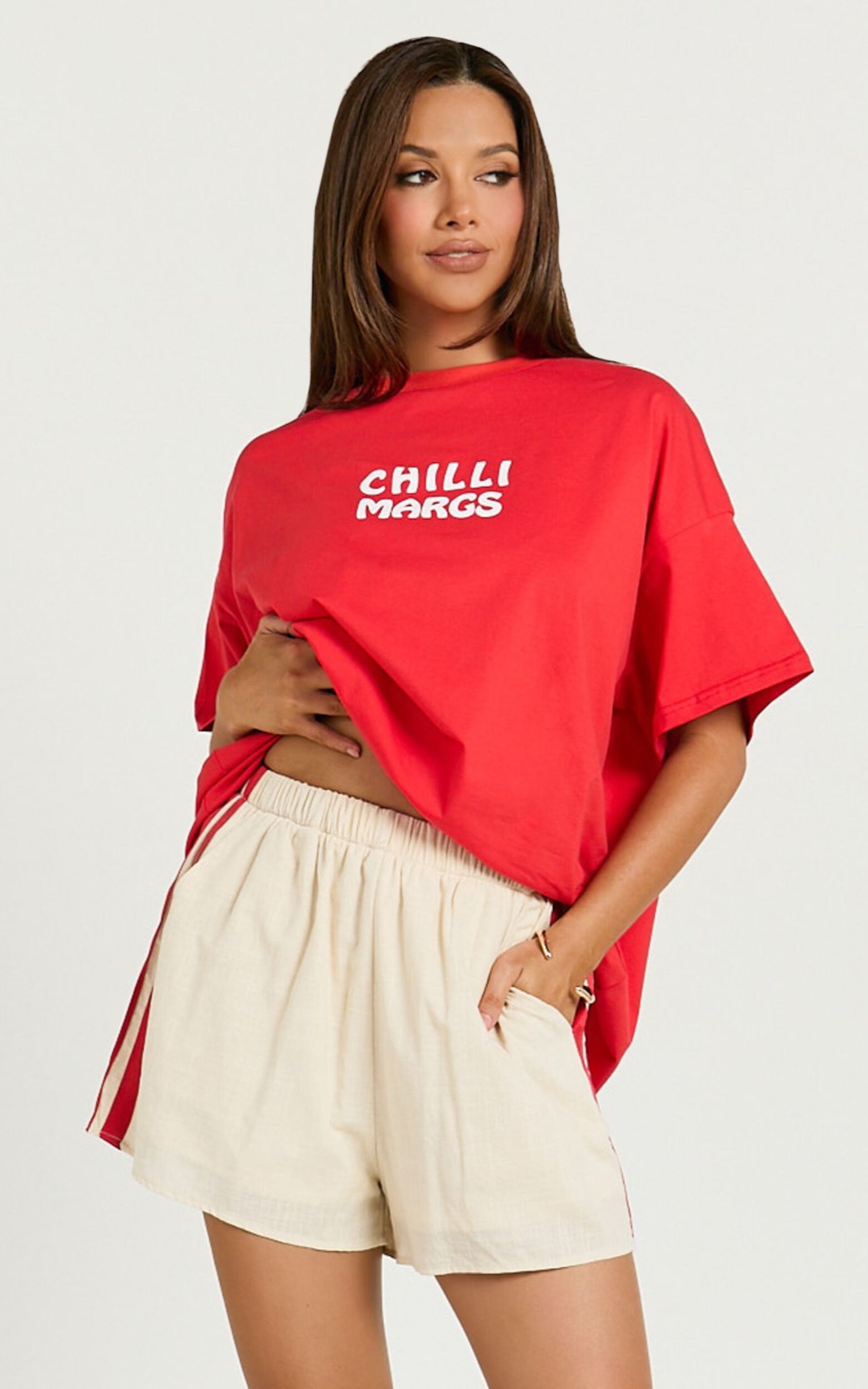 Jacky Shorts - Racer Shorts in Beige