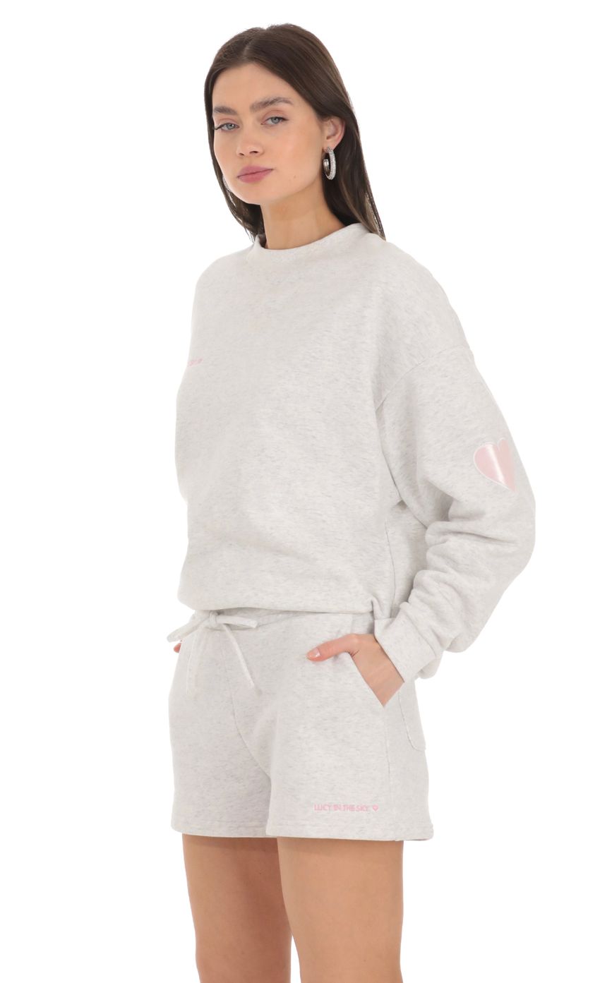 Embroidered Sports Suit in Grey