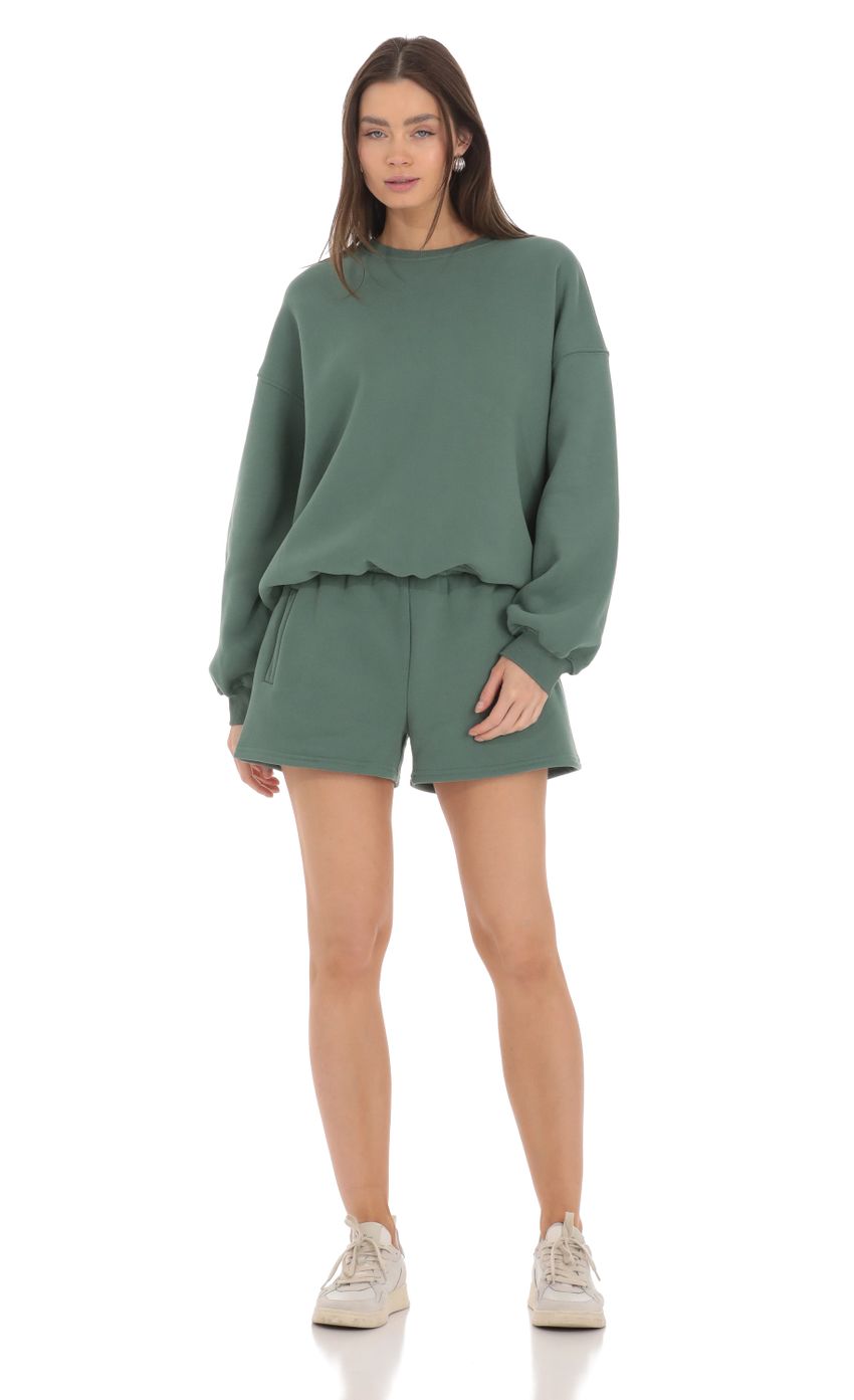 Fleece Jumper in Hunter