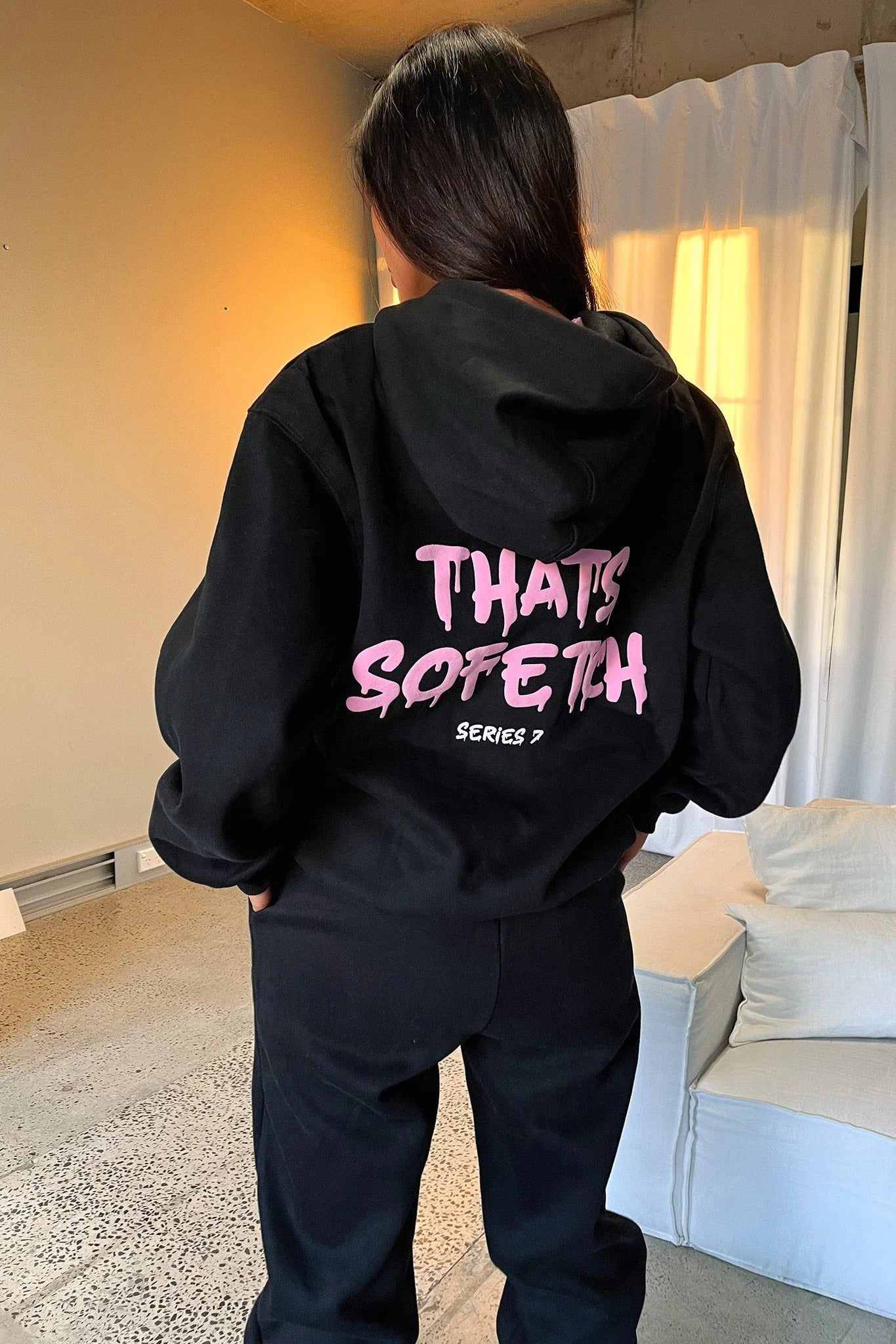 Series 7 Hoodie - Black/Pink