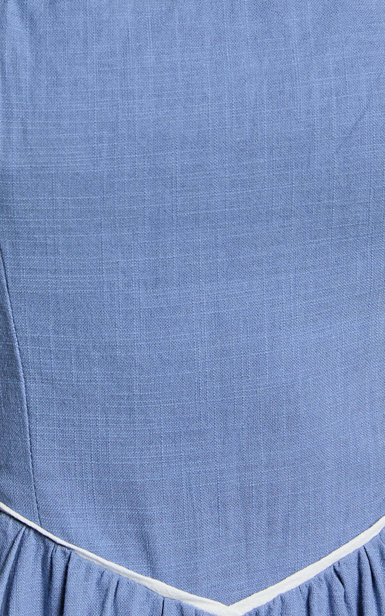 Jesse Midi Dress - Halter Neck Back Tie Dress in Blue