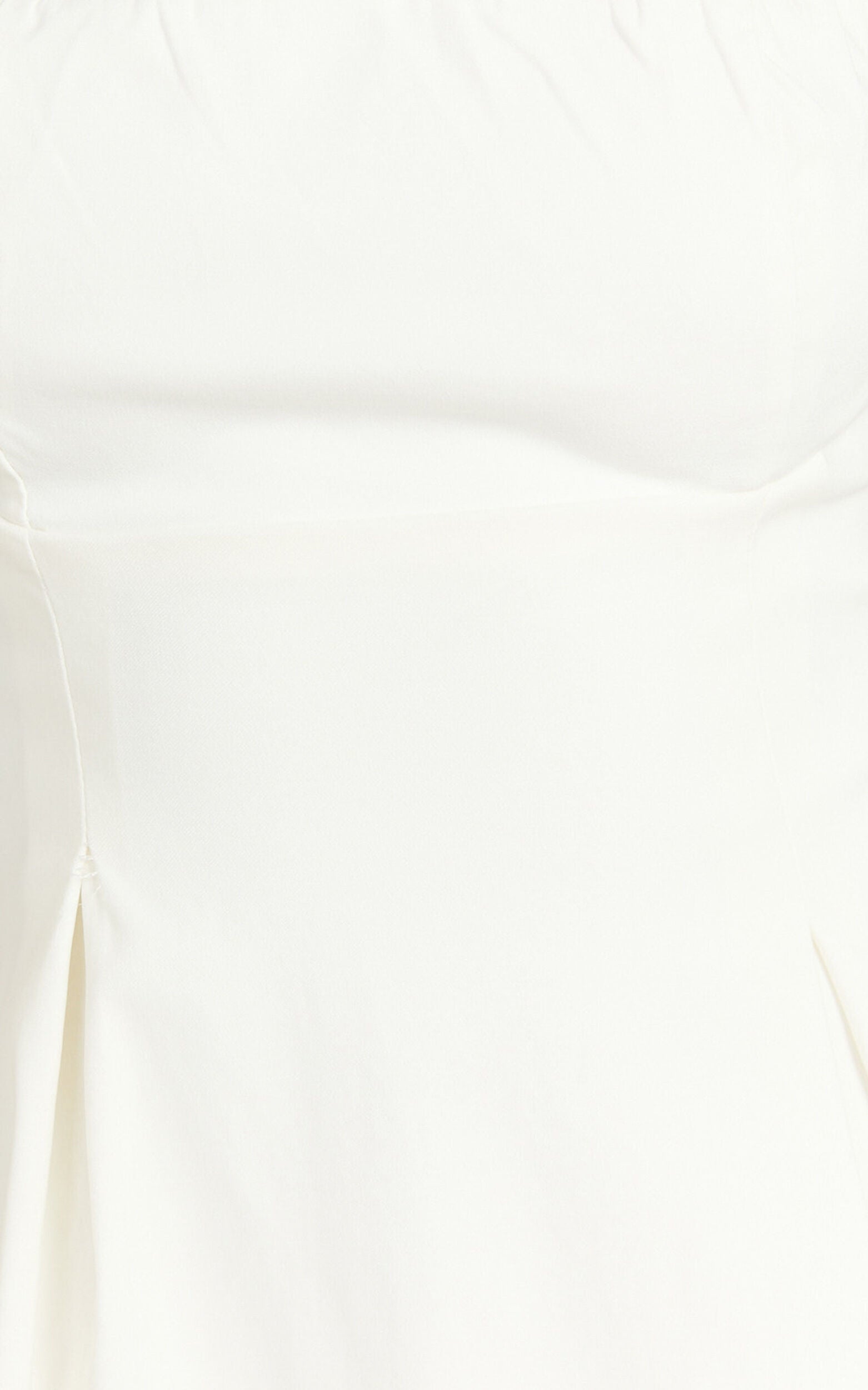 Ida Mini Dress - Wide Strap Straight Neck  Bow Back Dress in White