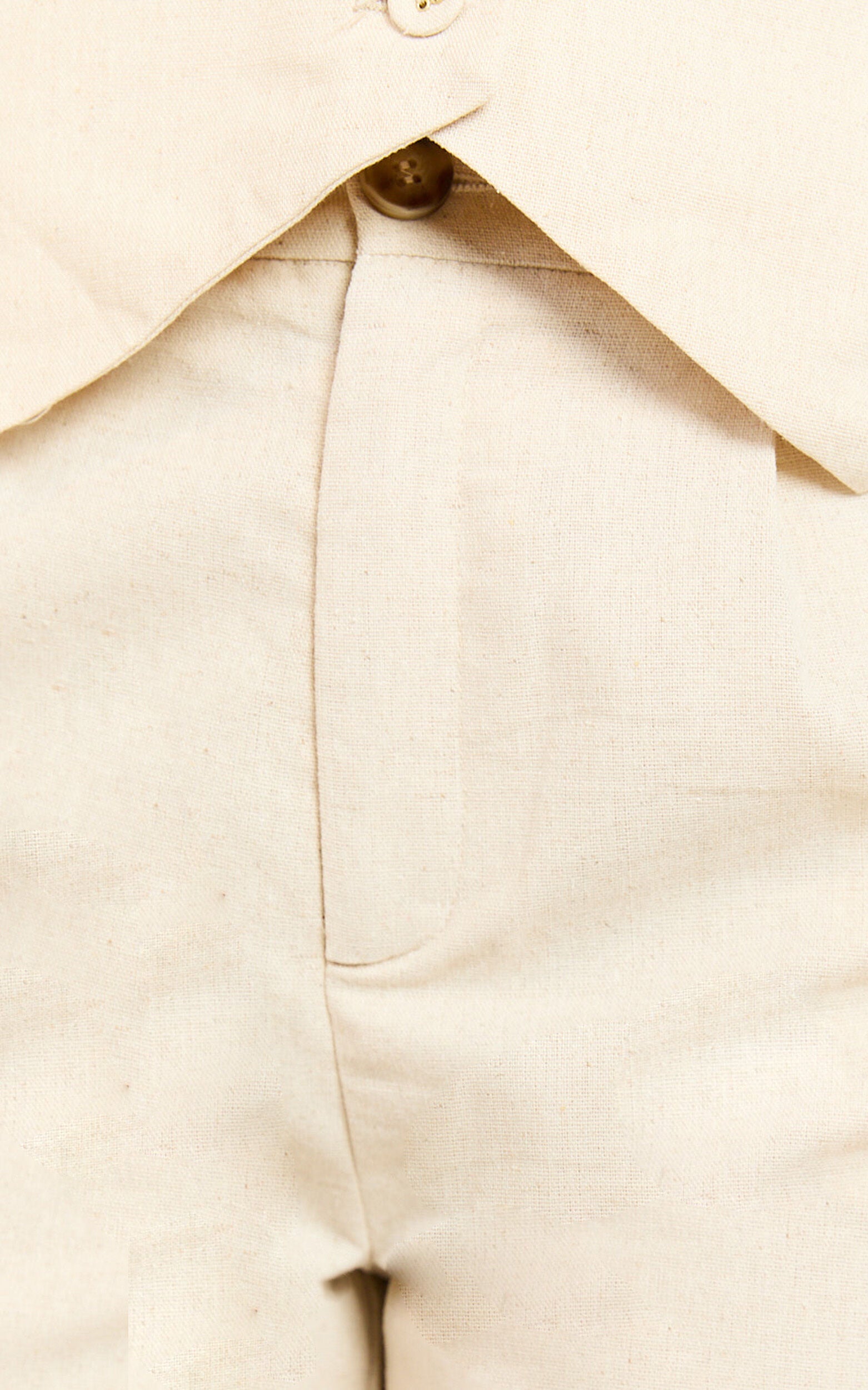 Kiraye Pants - Linen High Waist Tailored Pants in Natural