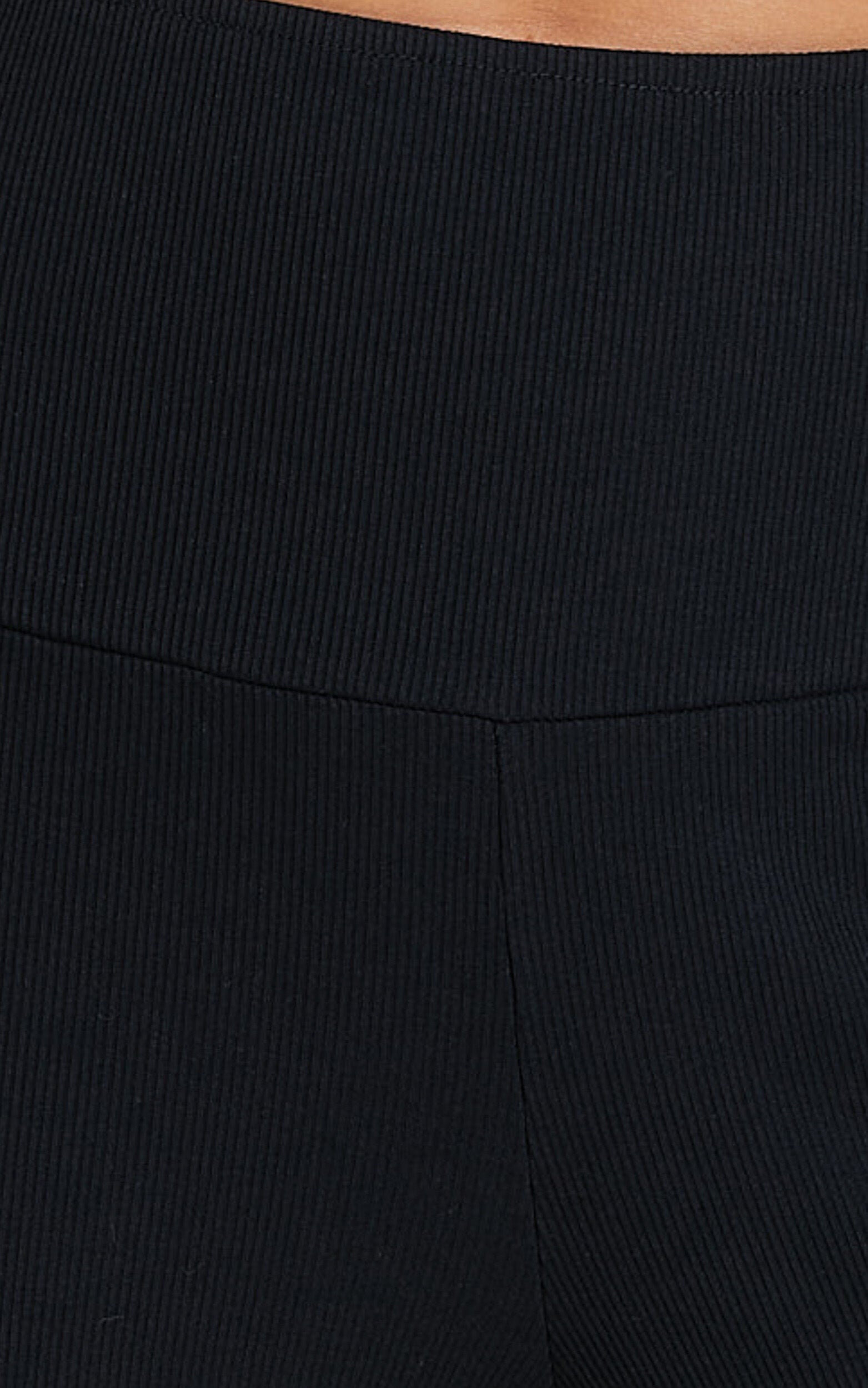 Sammie Pants - Jersey High Waisted Wide Leg Pants in Black