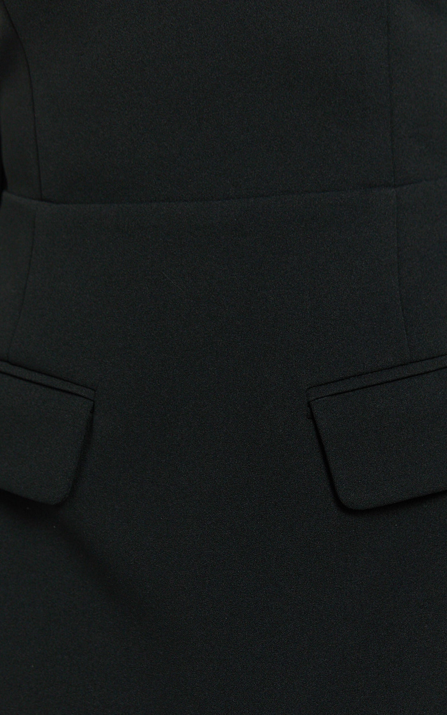 Nettie Mini Dress - Off Shoulder Longsleeve Fit and Flare Dress in Black