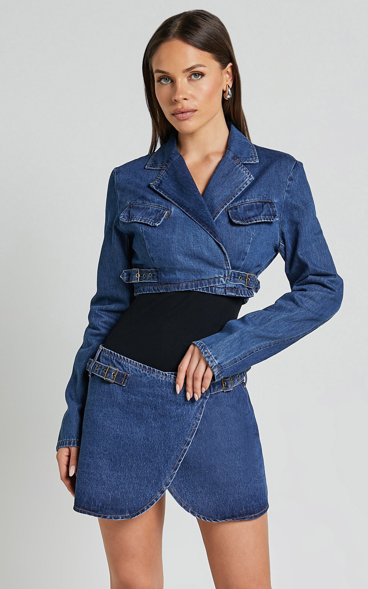 Lioness - Anja Crop in Dark Denim