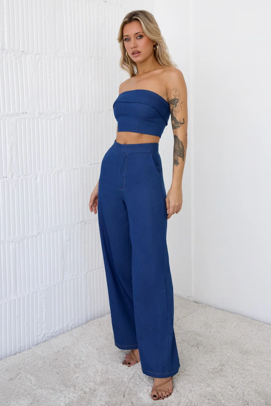 On Edge Crop Top Denim