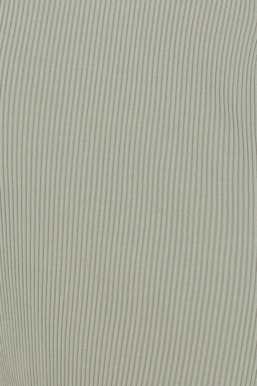 Own Me Ribbed Midi Dress Khaki